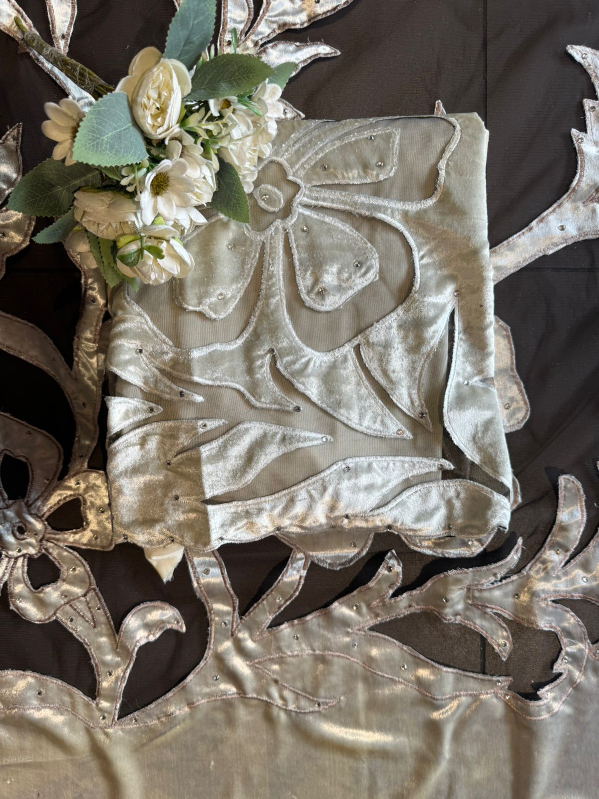 Silk velvet  unstitched Shirt