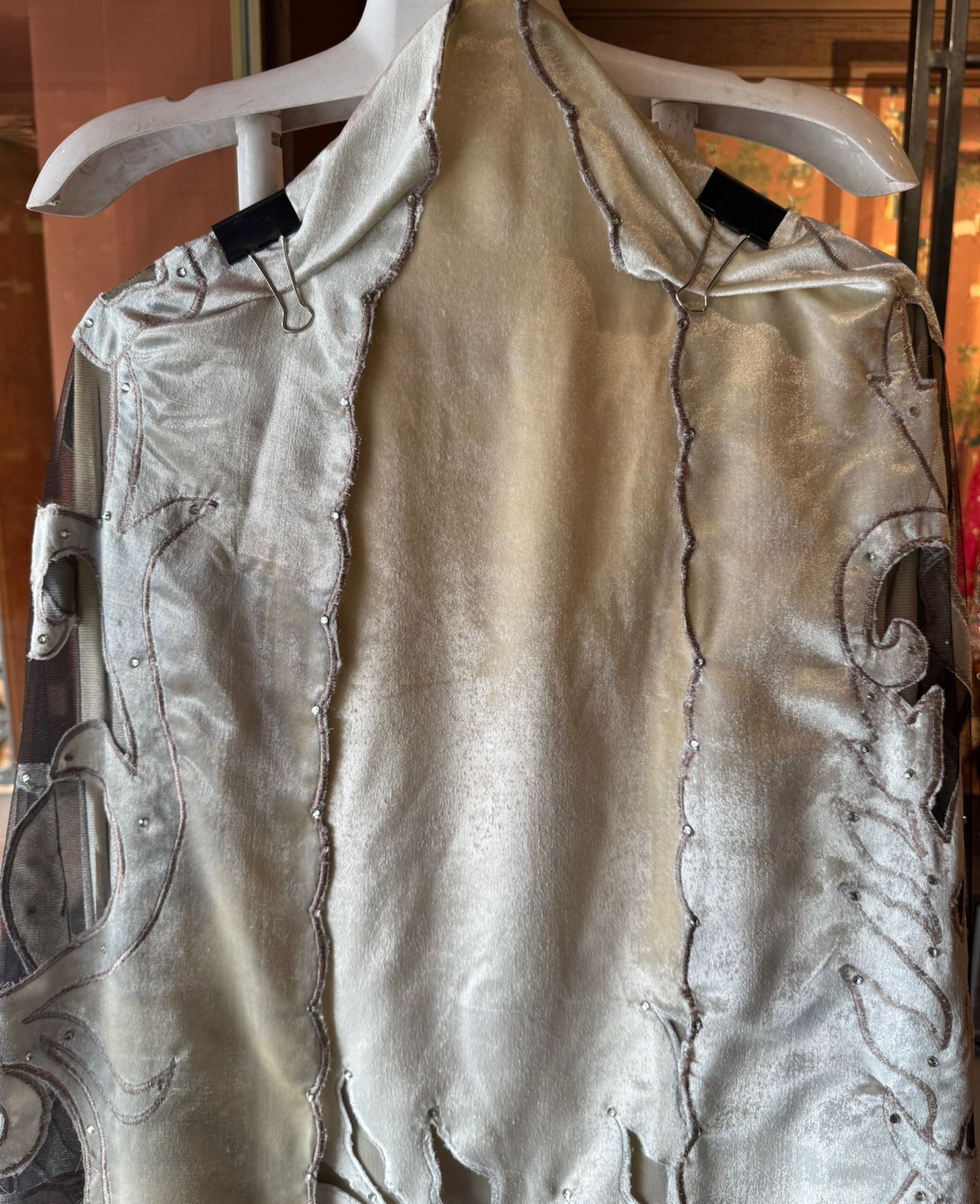 Silk velvet  unstitched Shirt
