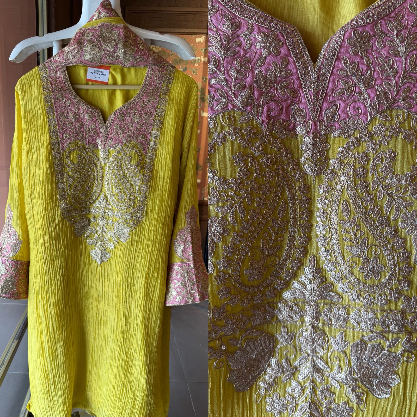 Crushed tissue stitched Shirt