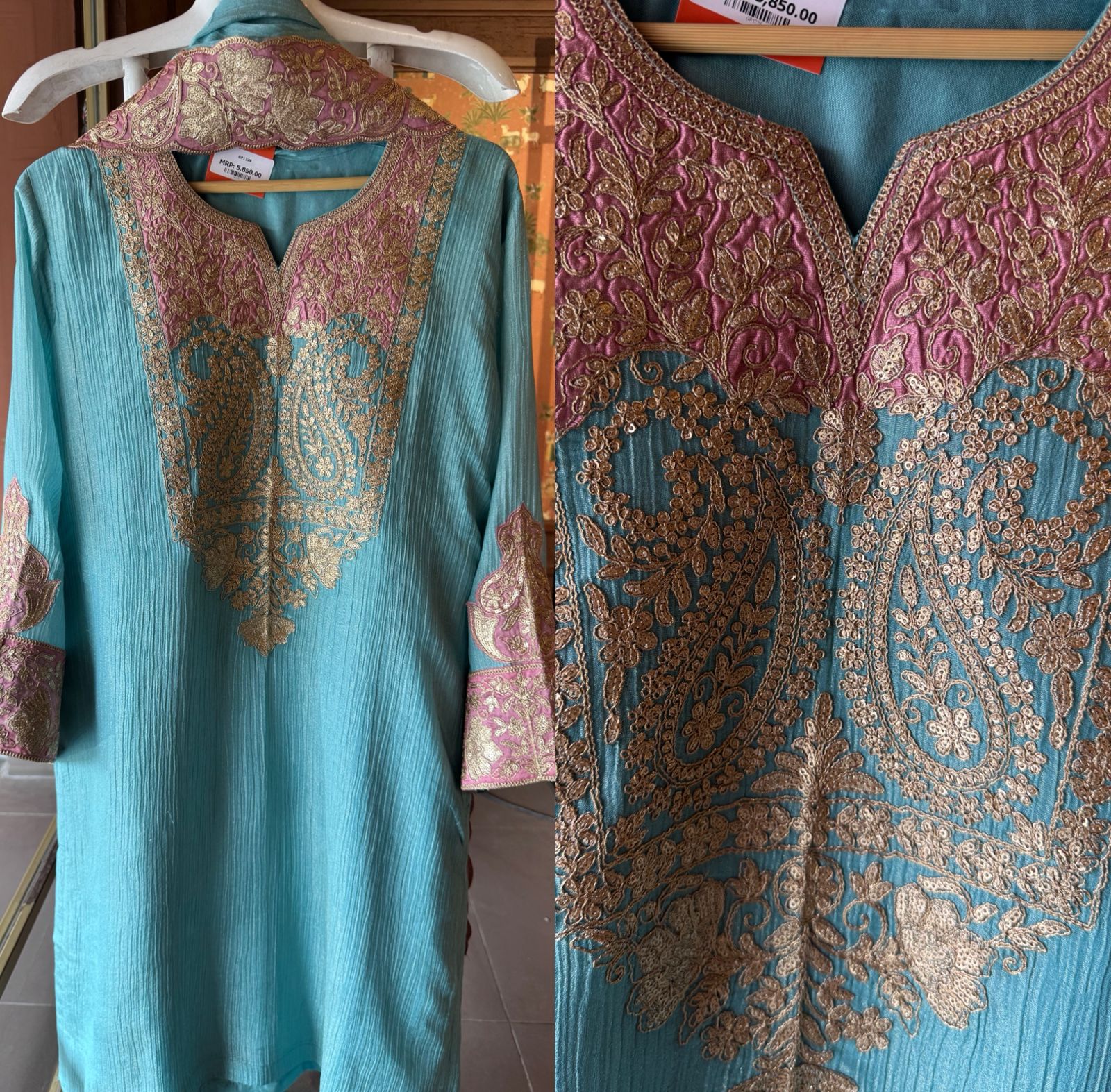 Crushed tissue stitched Shirt