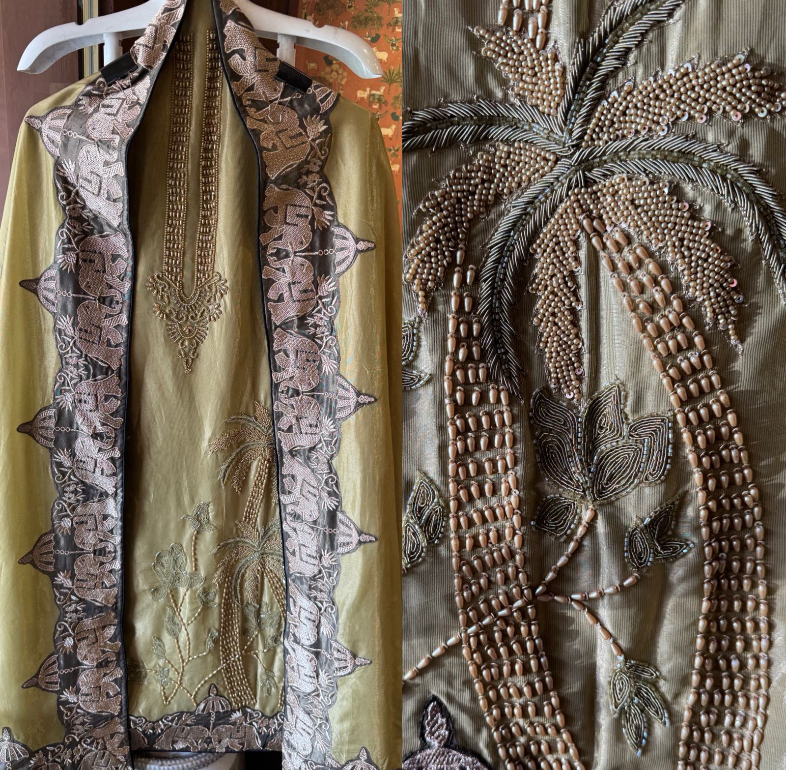 Royal Mughal Embroidered Unstitched Suit
