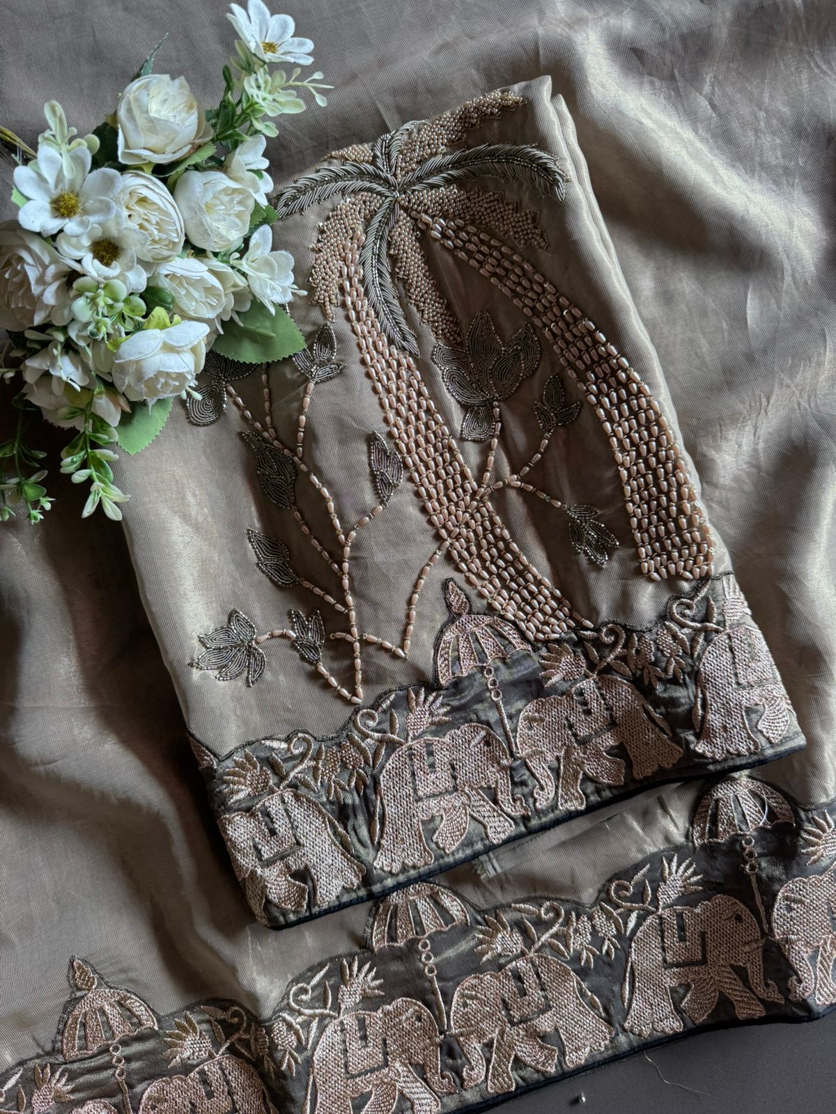 Royal Mughal Embroidered Unstitched Suit