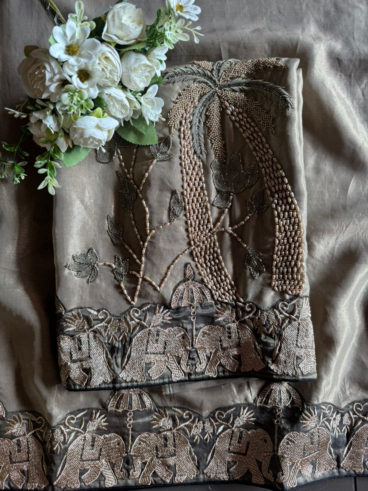 Royal Mughal Embroidered Unstitched Suit