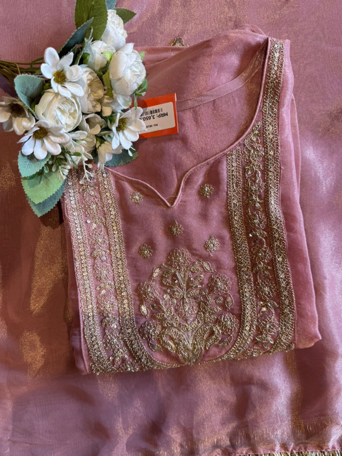 Shimmer organza Unstitched Shirt
