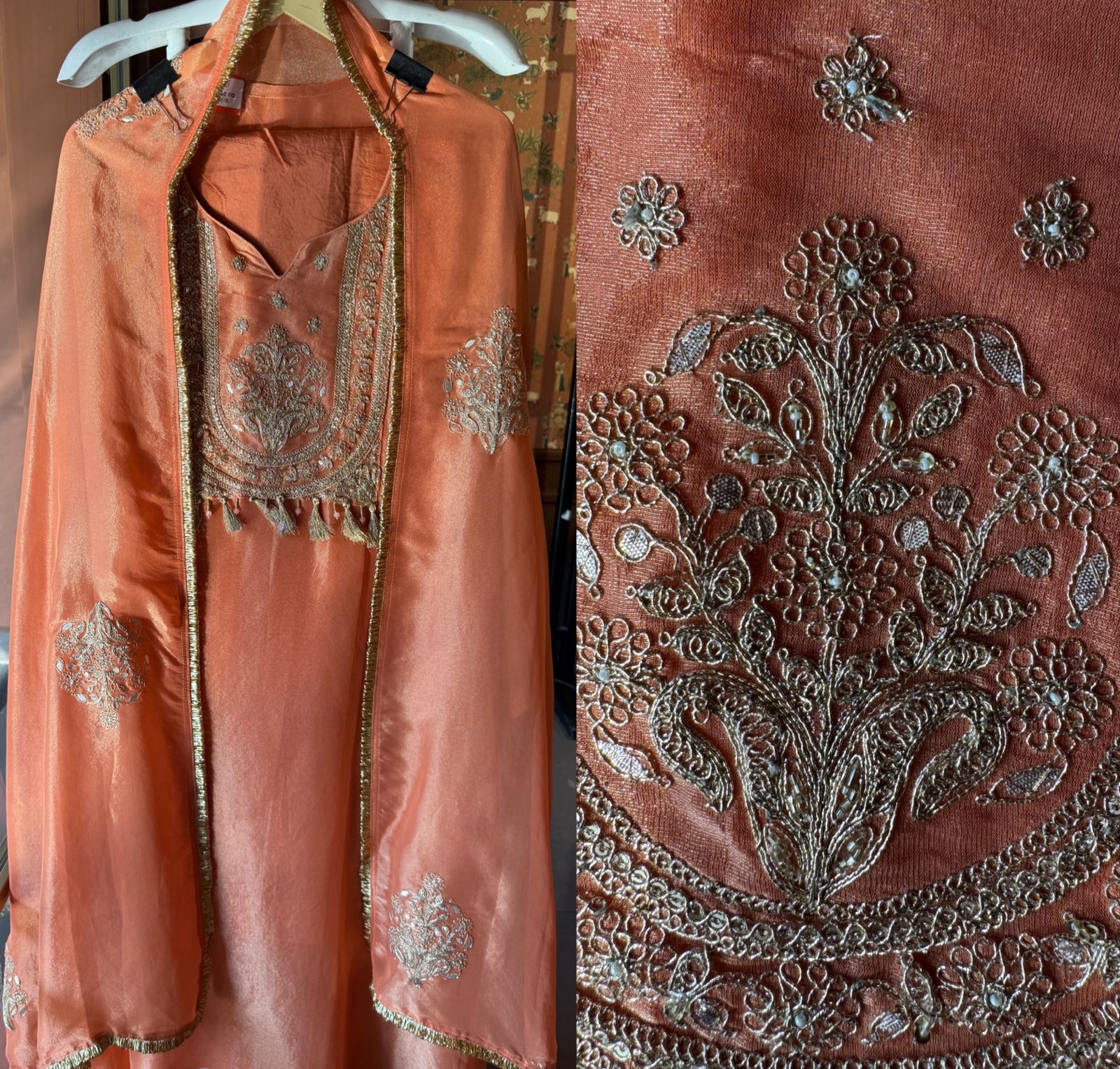 Shimmer organza Unstitched Shirt