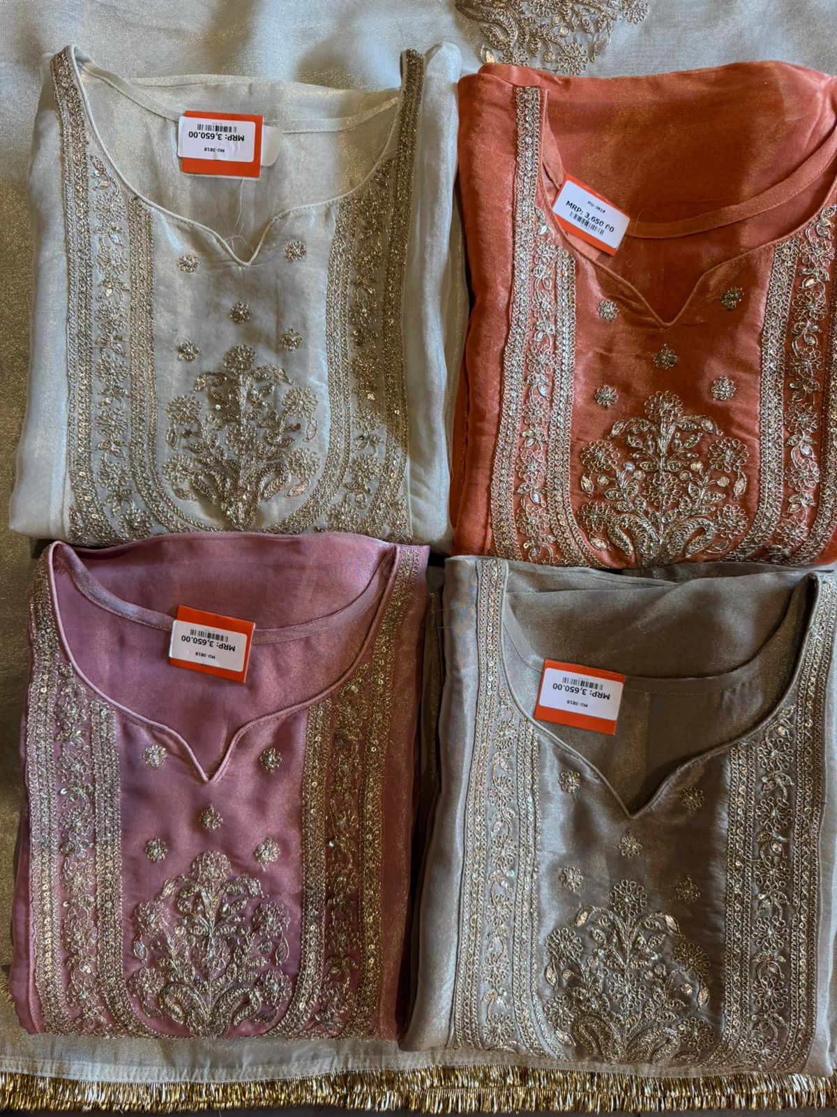 Shimmer organza Unstitched Shirt