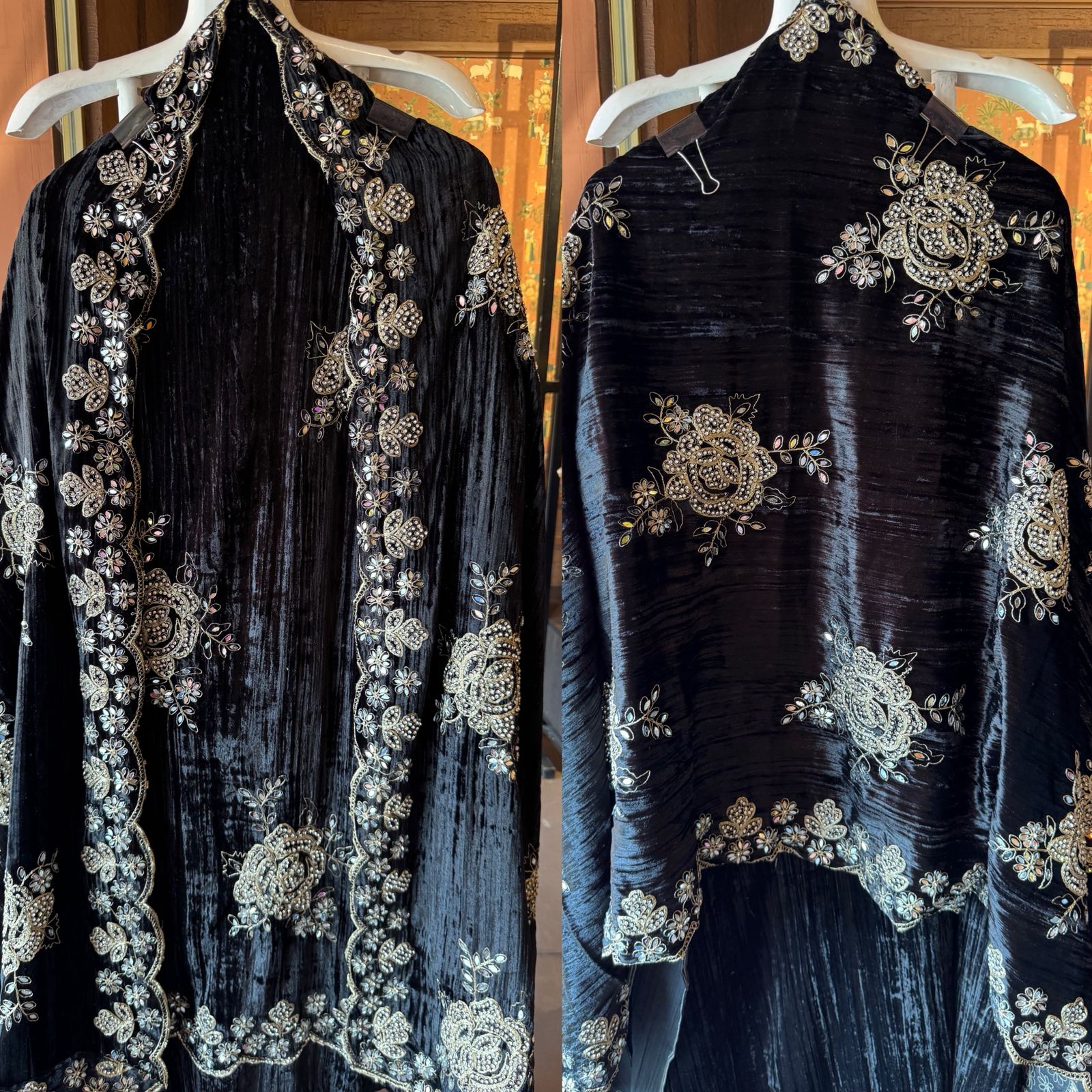 Crushed velvet unstitched Suits