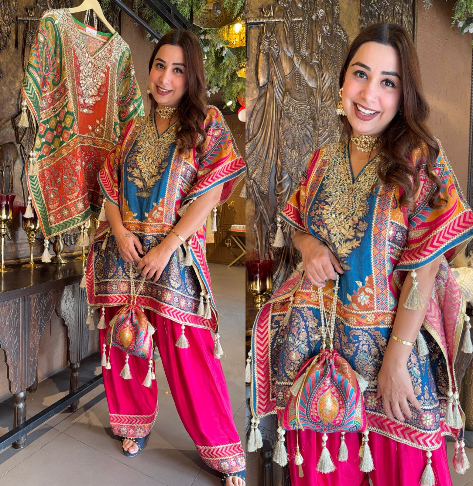 New short stitched Kaaftan set