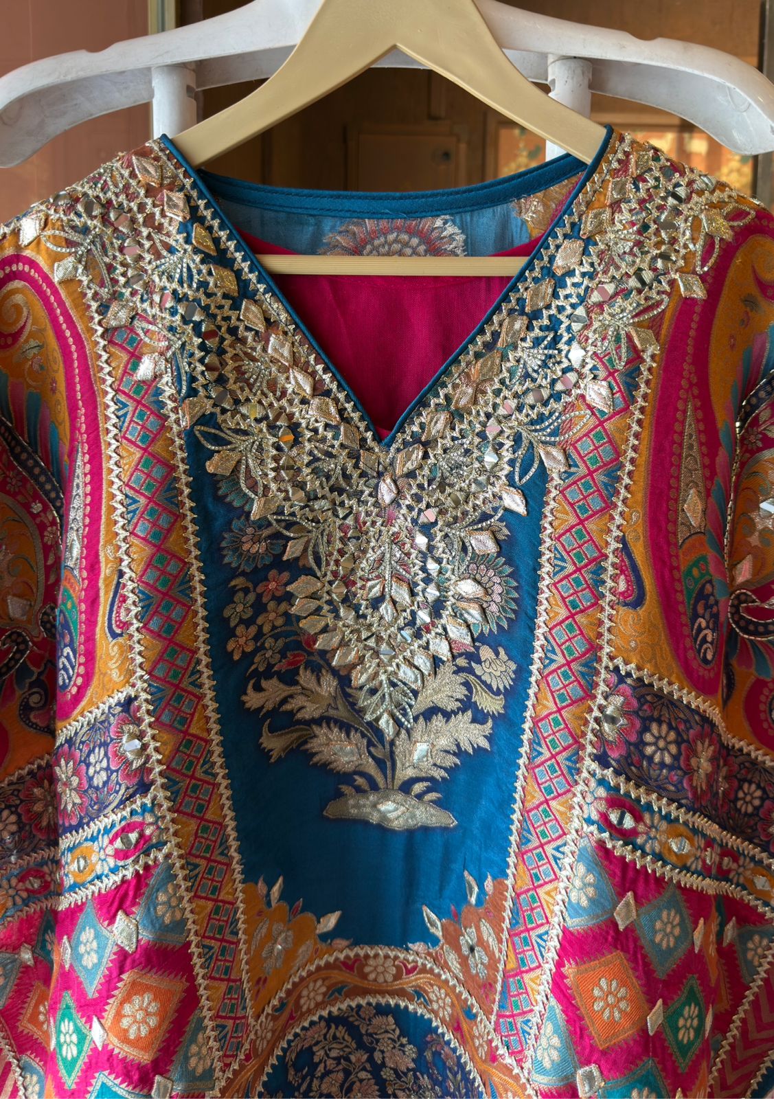 New short stitched Kaaftan set