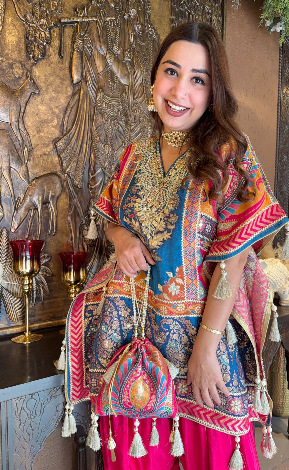 New short stitched Kaaftan set