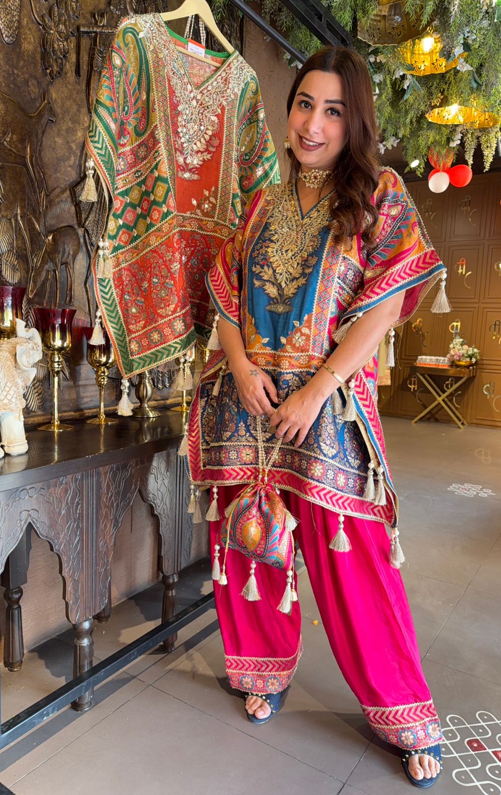 New short stitched Kaaftan set