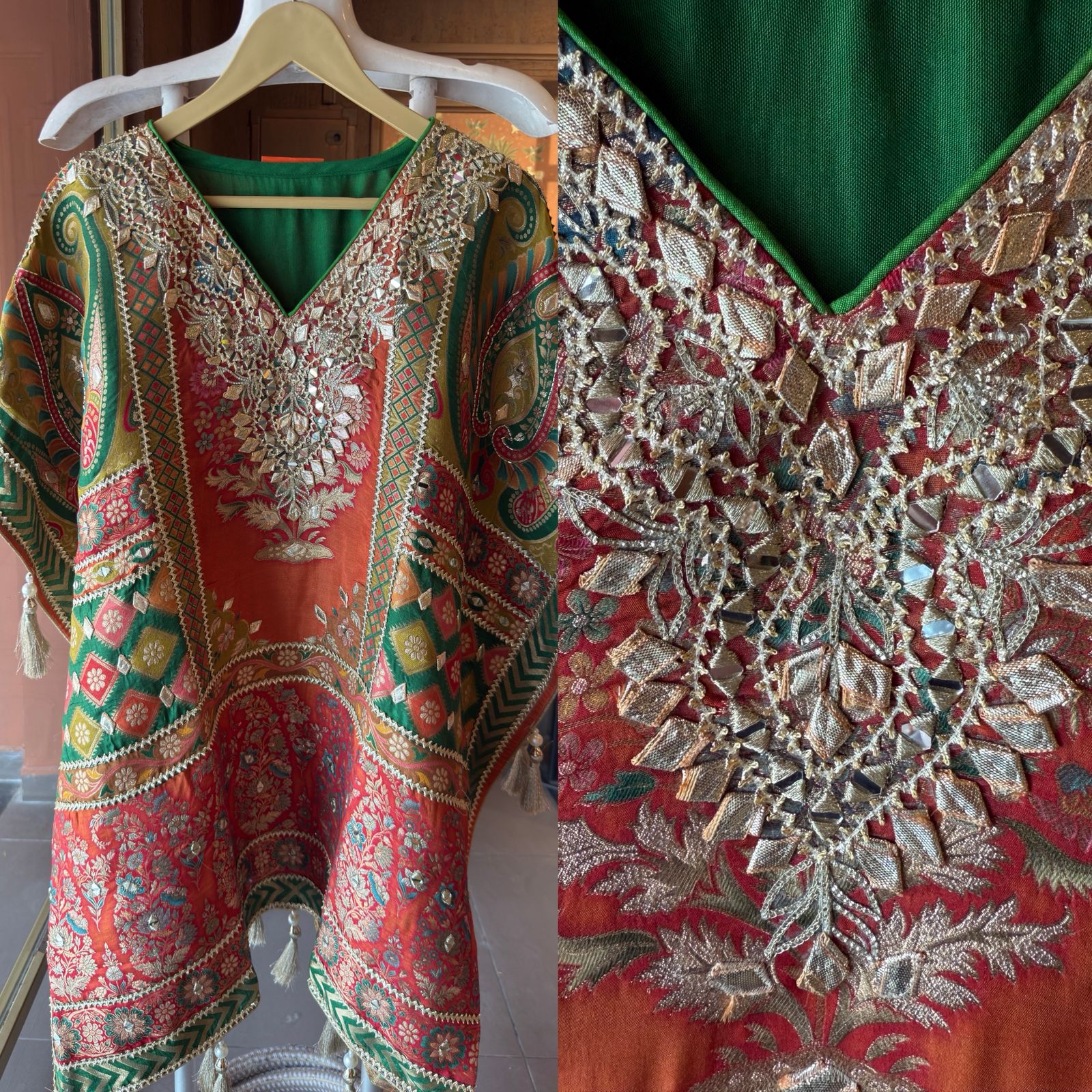 New short stitched Kaaftan set