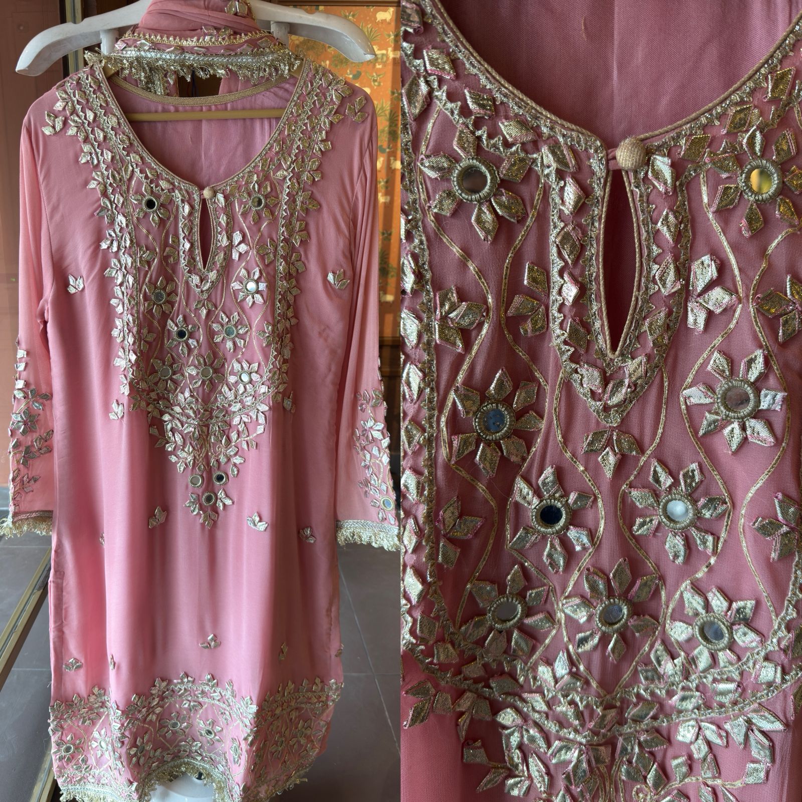 Embellished Georgette Sharara Set