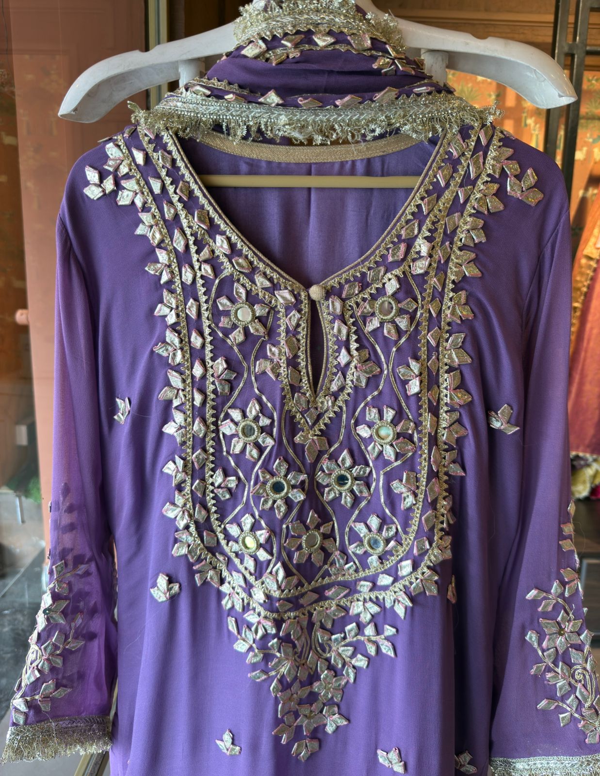 Embellished Georgette Sharara Set