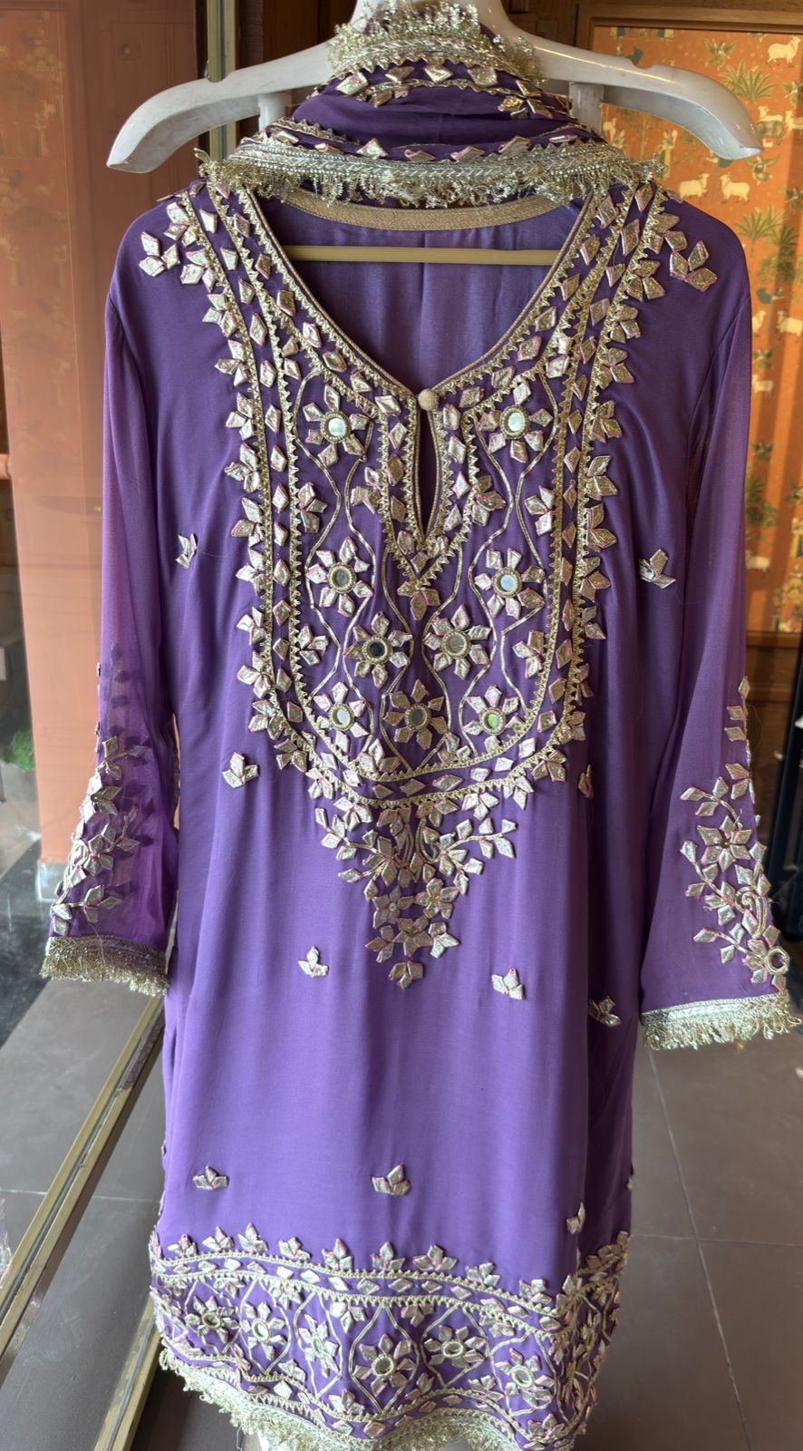 Embellished Georgette Sharara Set