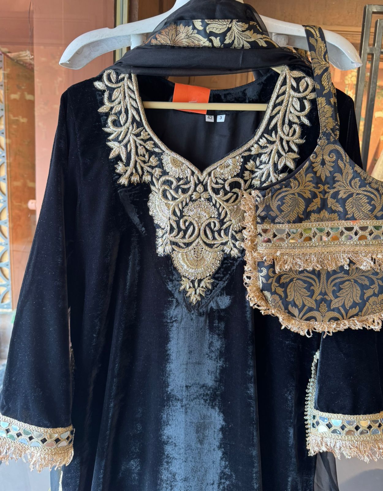 Traditional Indian Velvet kurta set