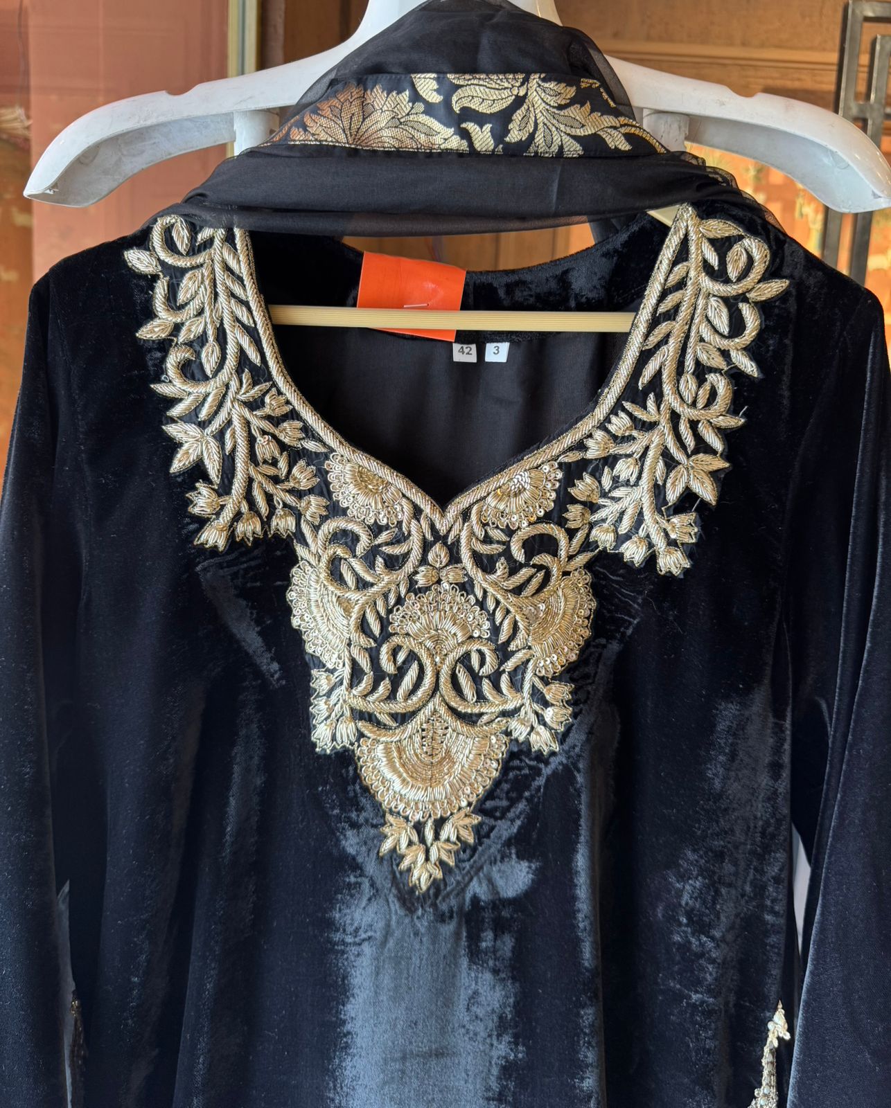 Traditional Indian Velvet kurta set
