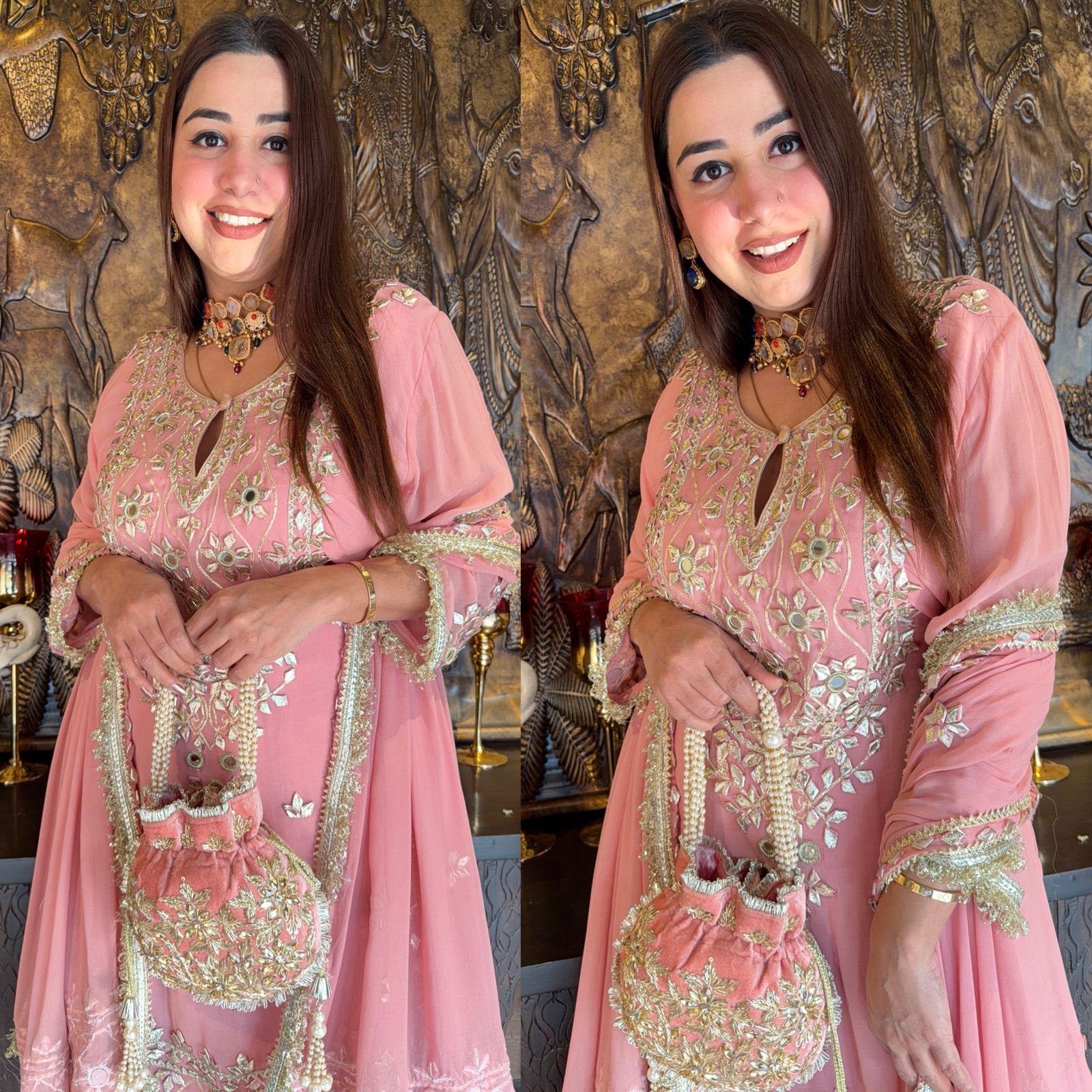 Embellished Georgette Sharara Set