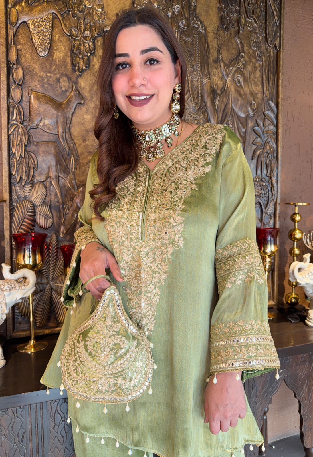 Giraffe tissue kurta