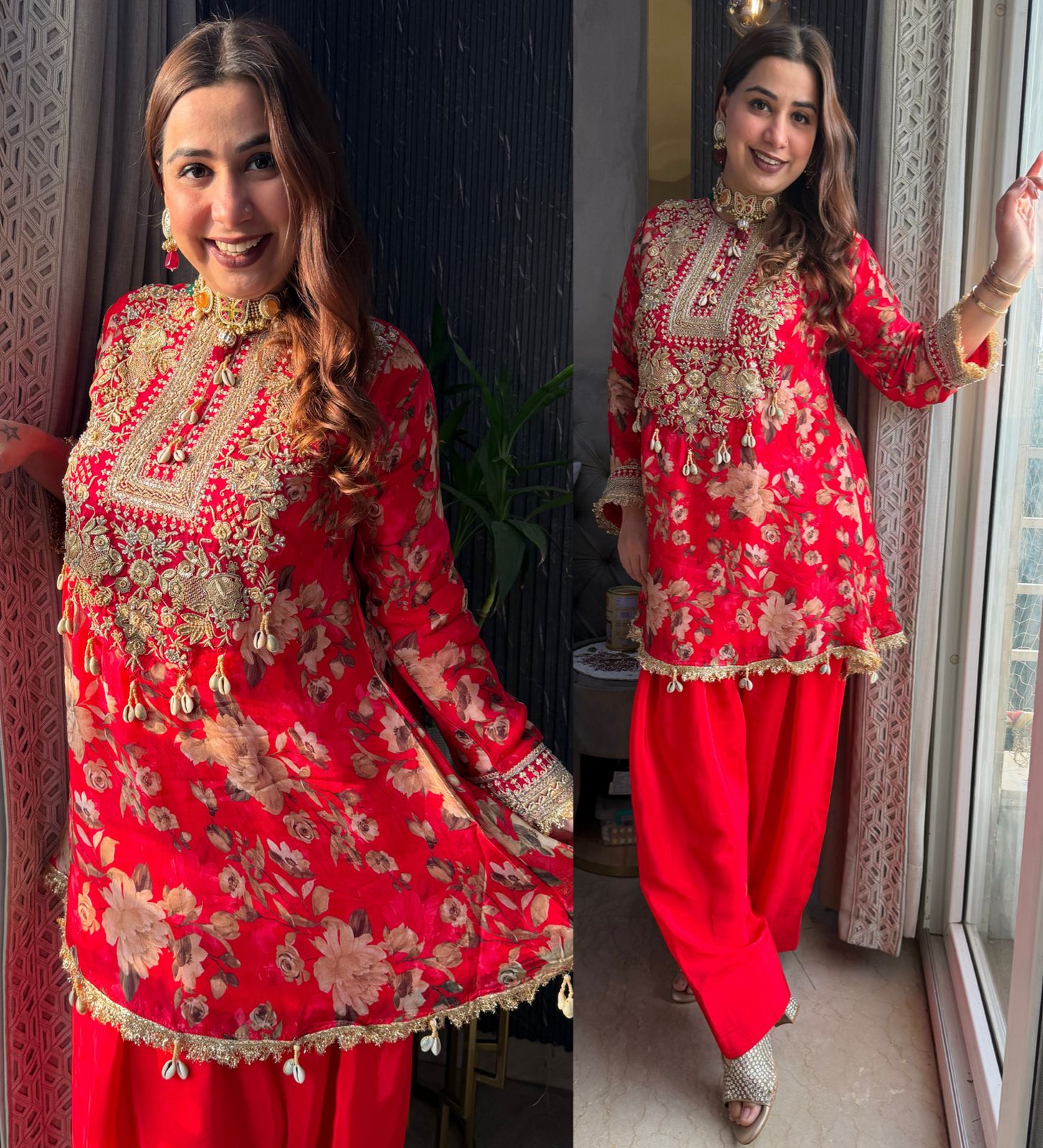 Traditional Indian with Farshi salwar