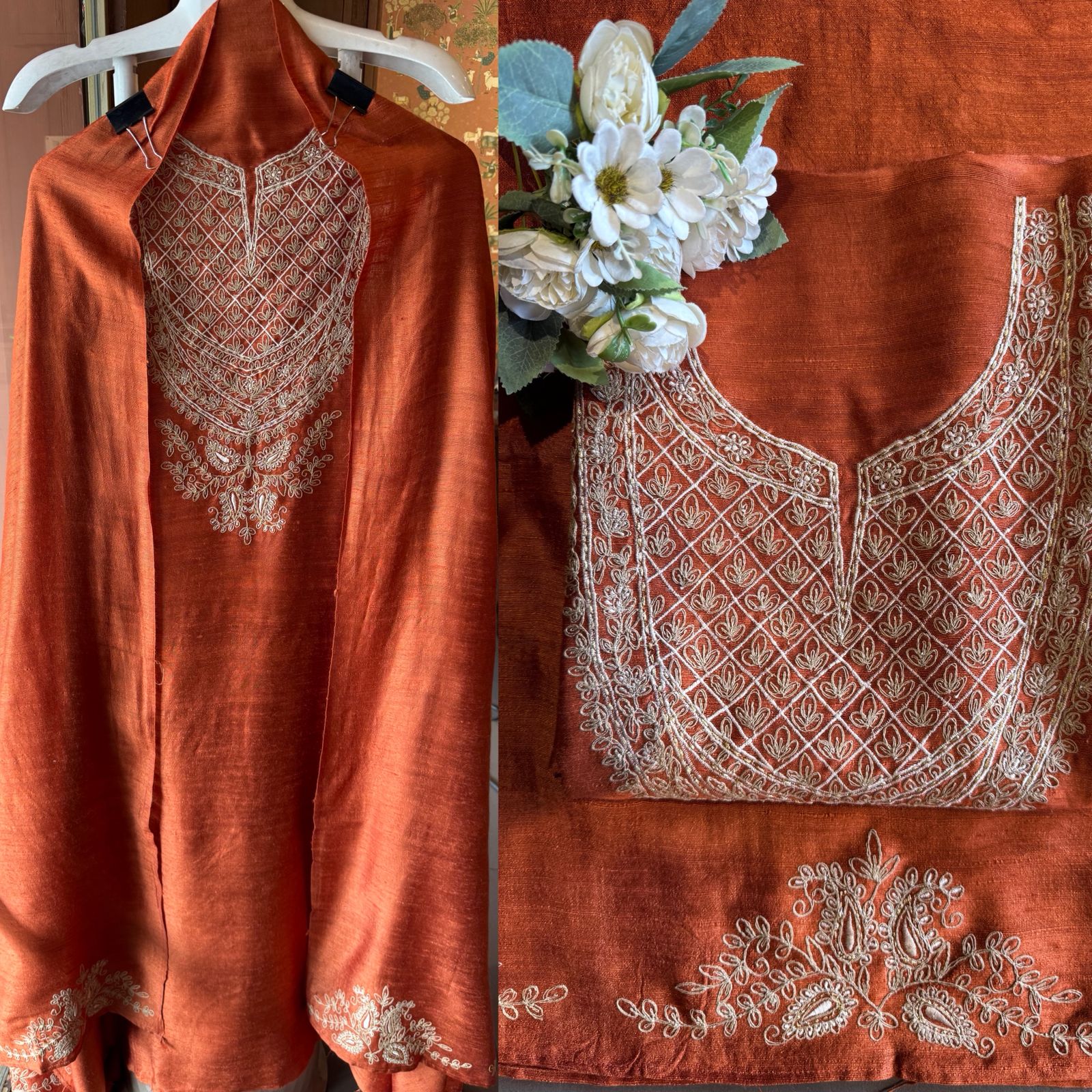 Pure Tussar silk Ethnic Suit