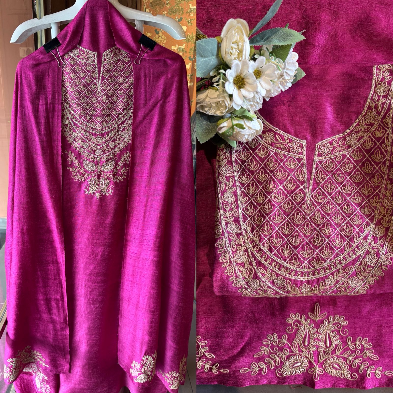 Pure Tussar silk Ethnic Suit