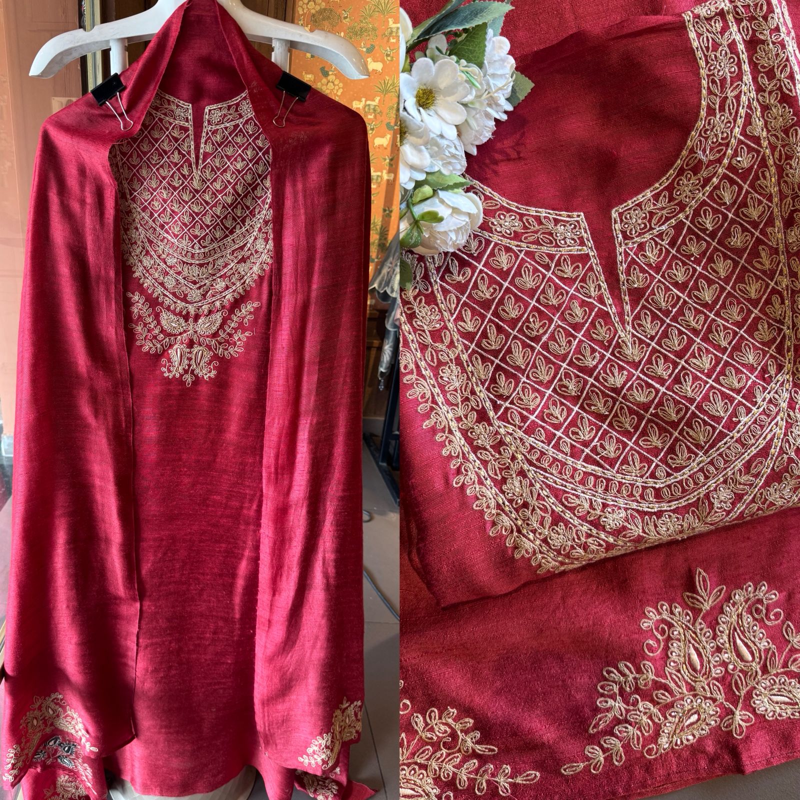 Pure Tussar silk Ethnic Suit