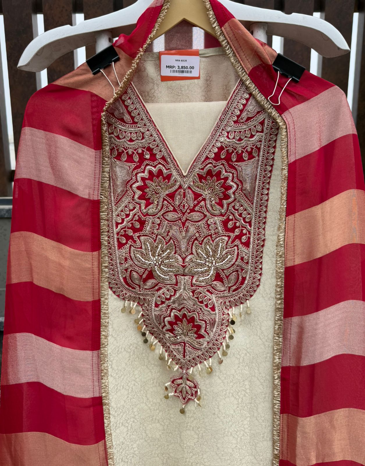 Soft champagne–gold kurta