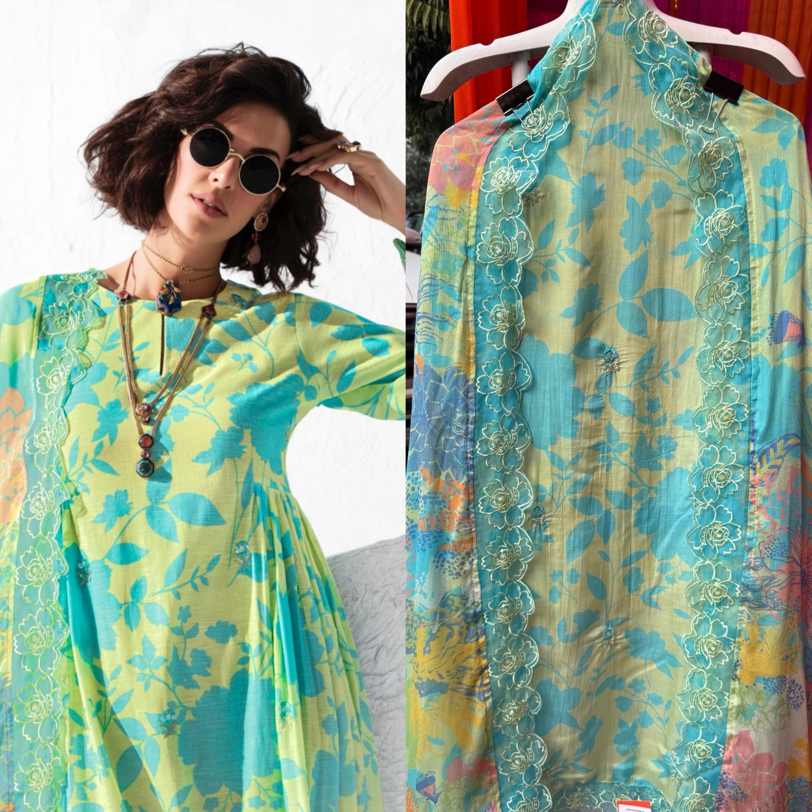 Pure Muslin Unstitched Suit