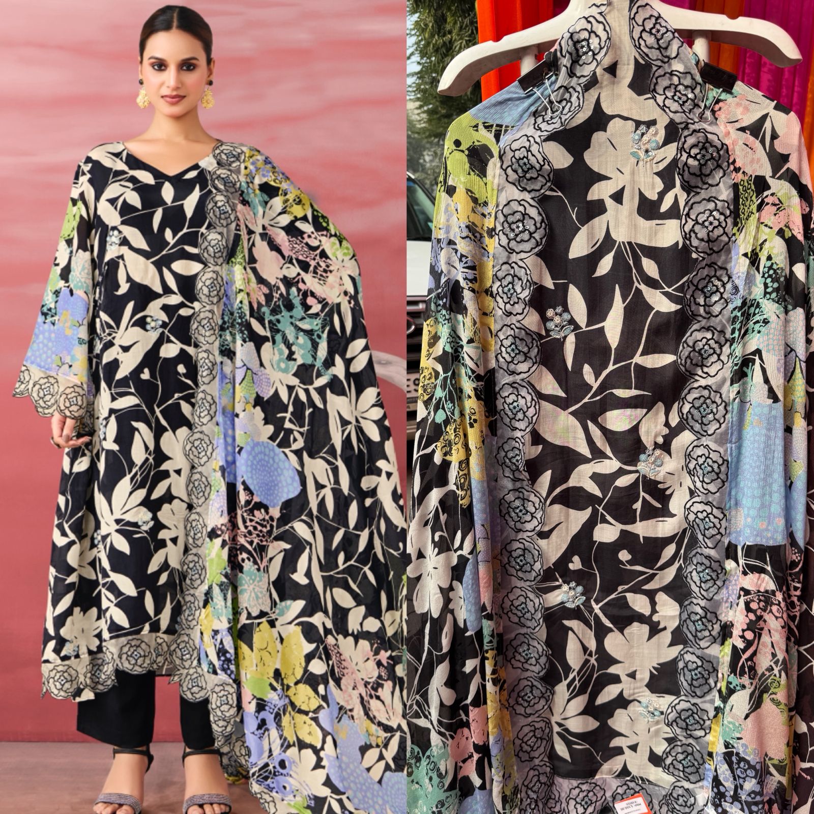 Pure Muslin Unstitched Suit