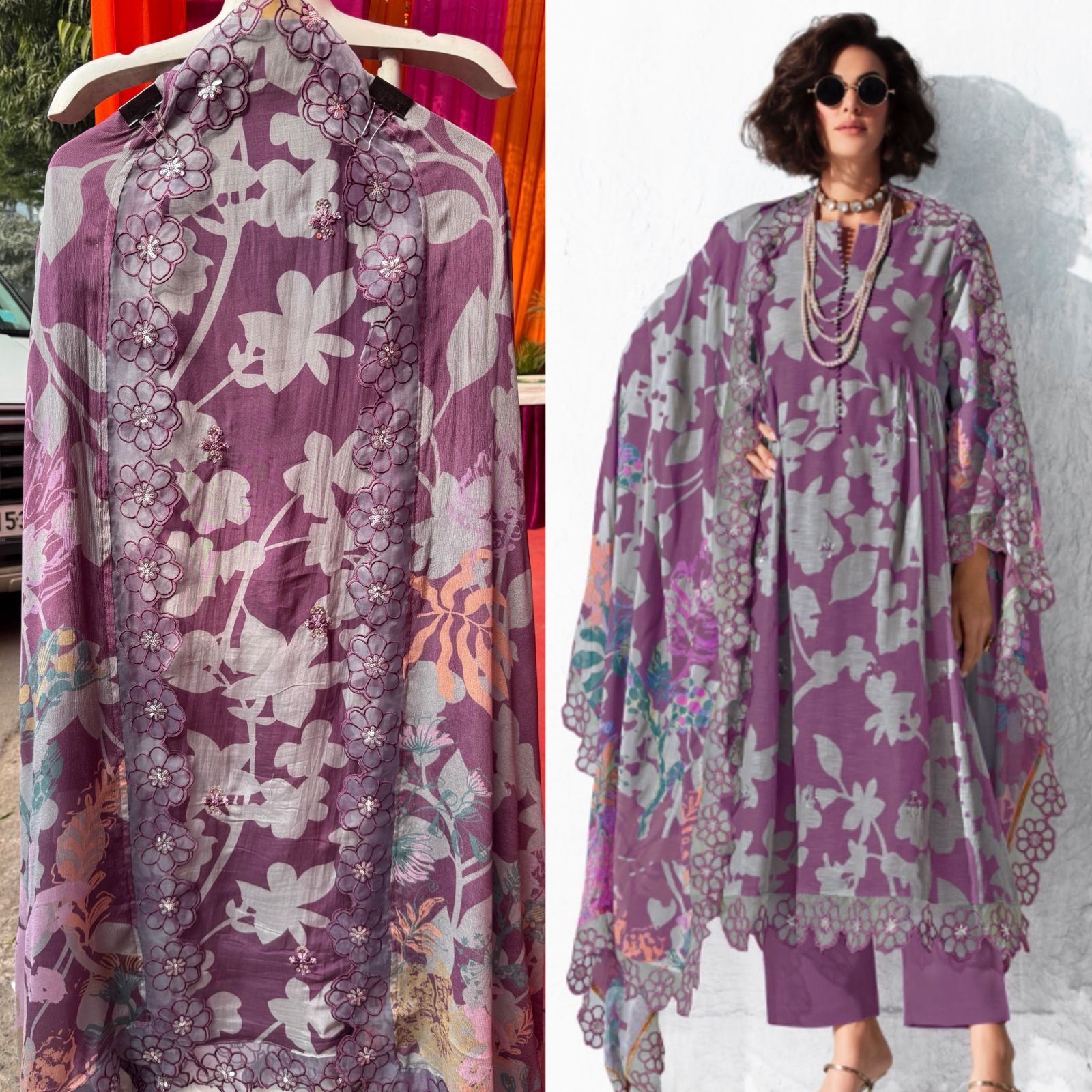 Pure Muslin Unstitched Suit