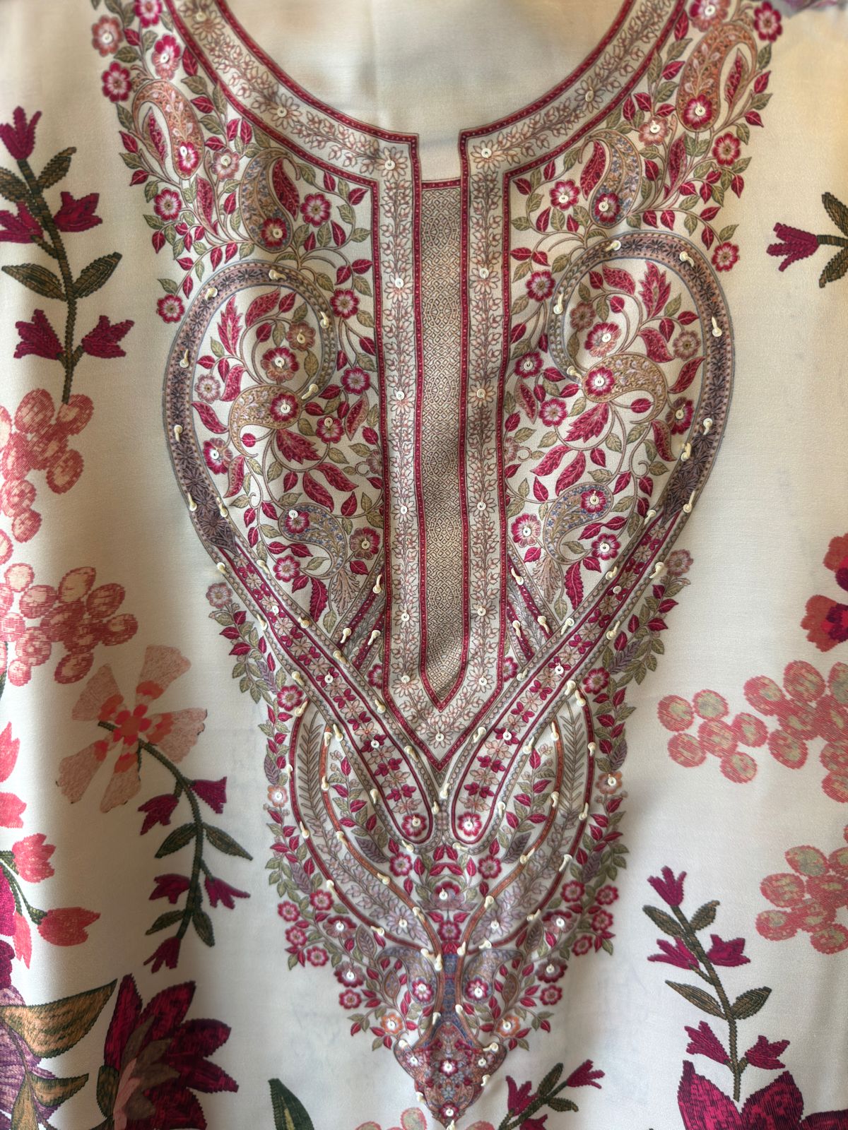 Modal satin digital printed shirt