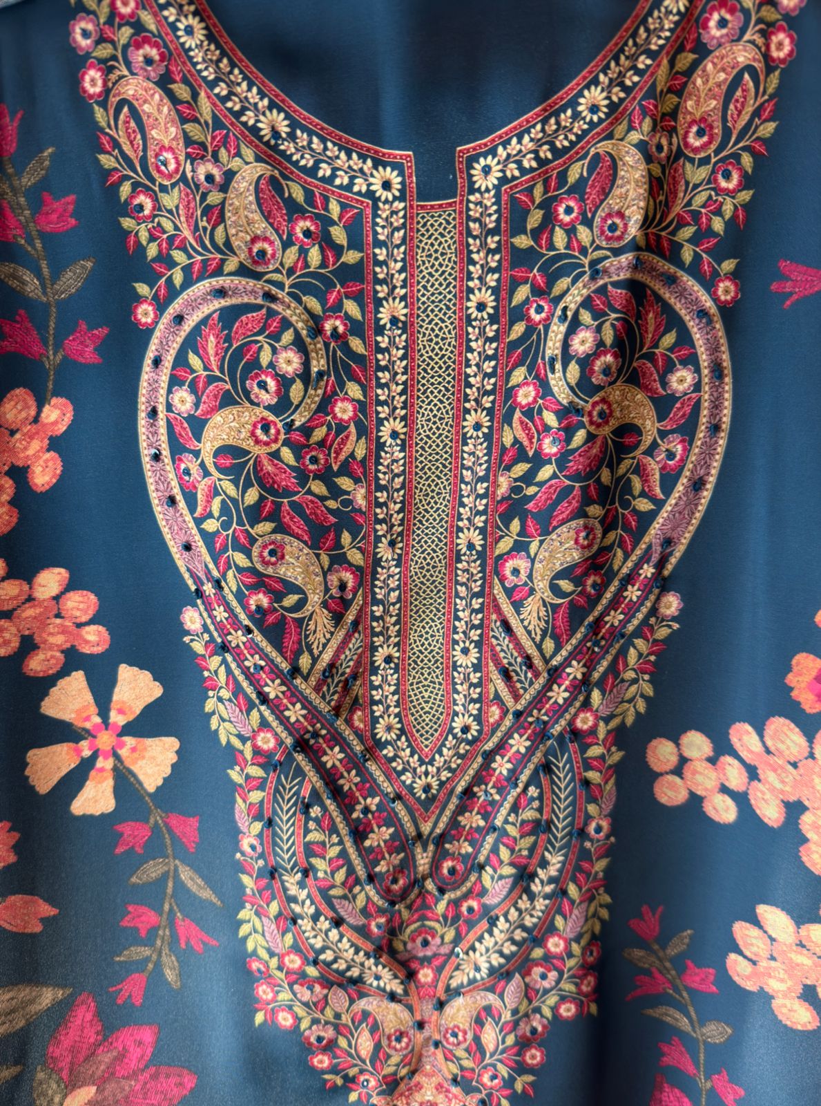 Modal satin digital printed shirt