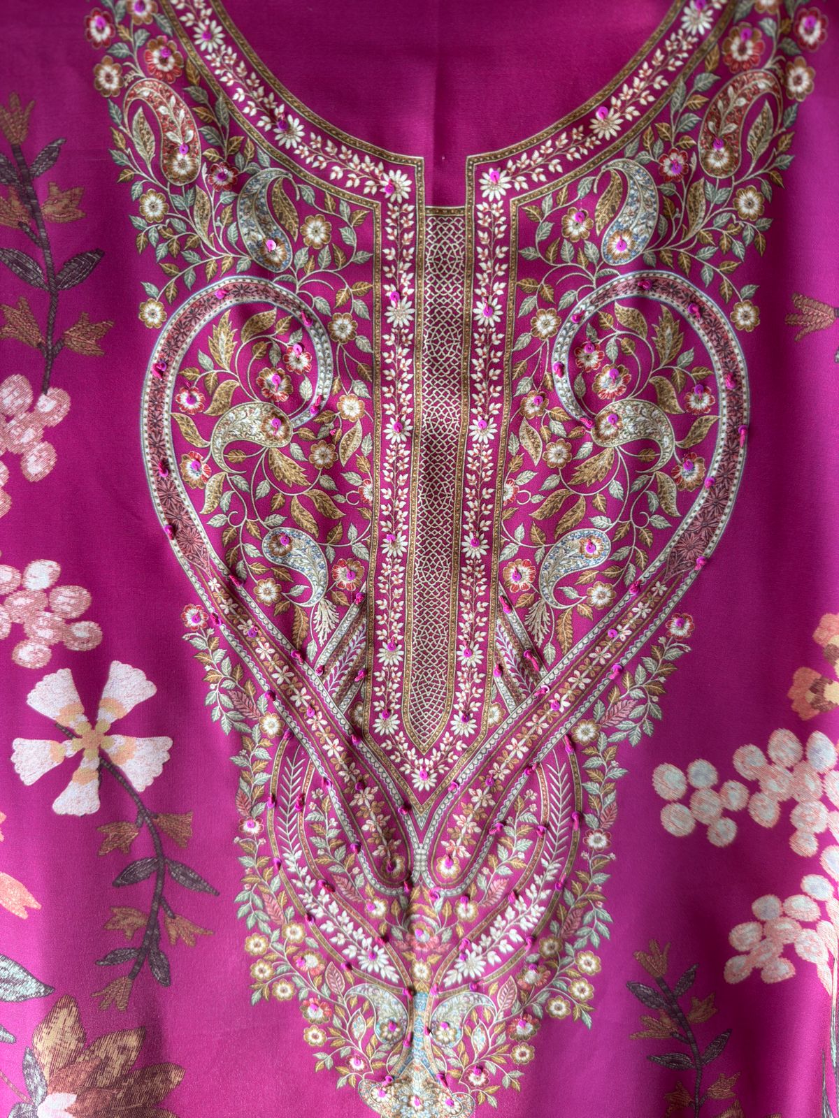 Modal satin digital printed shirt