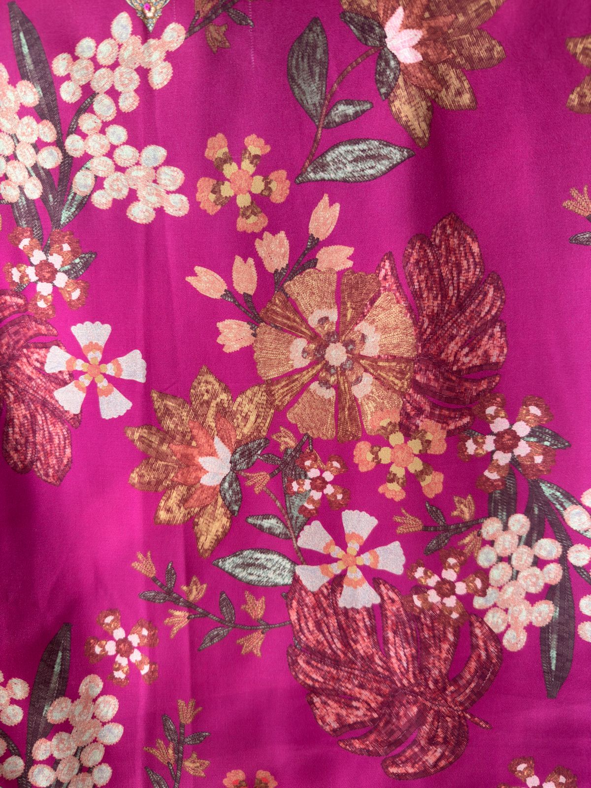 Modal satin digital printed shirt