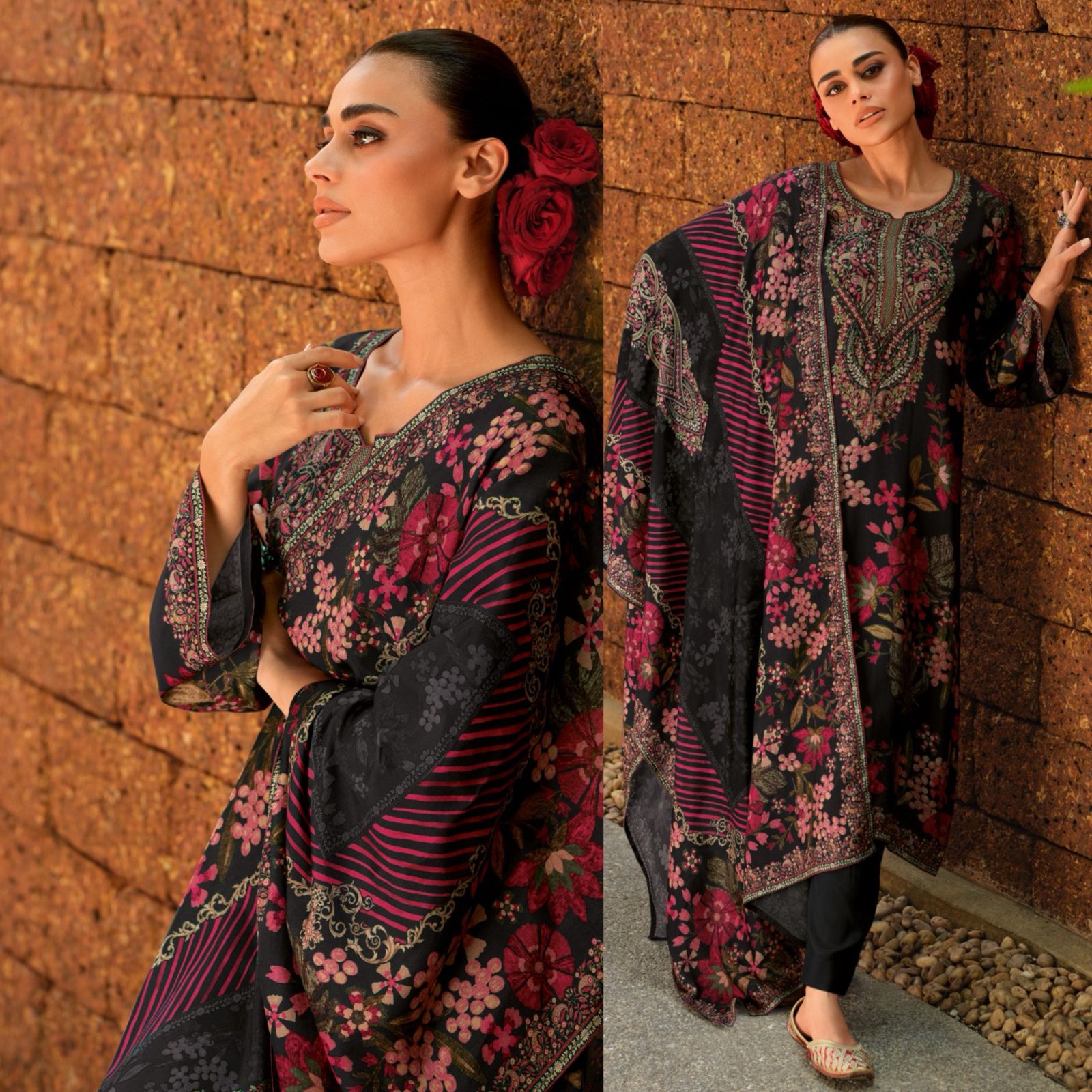 Modal satin digital printed shirt