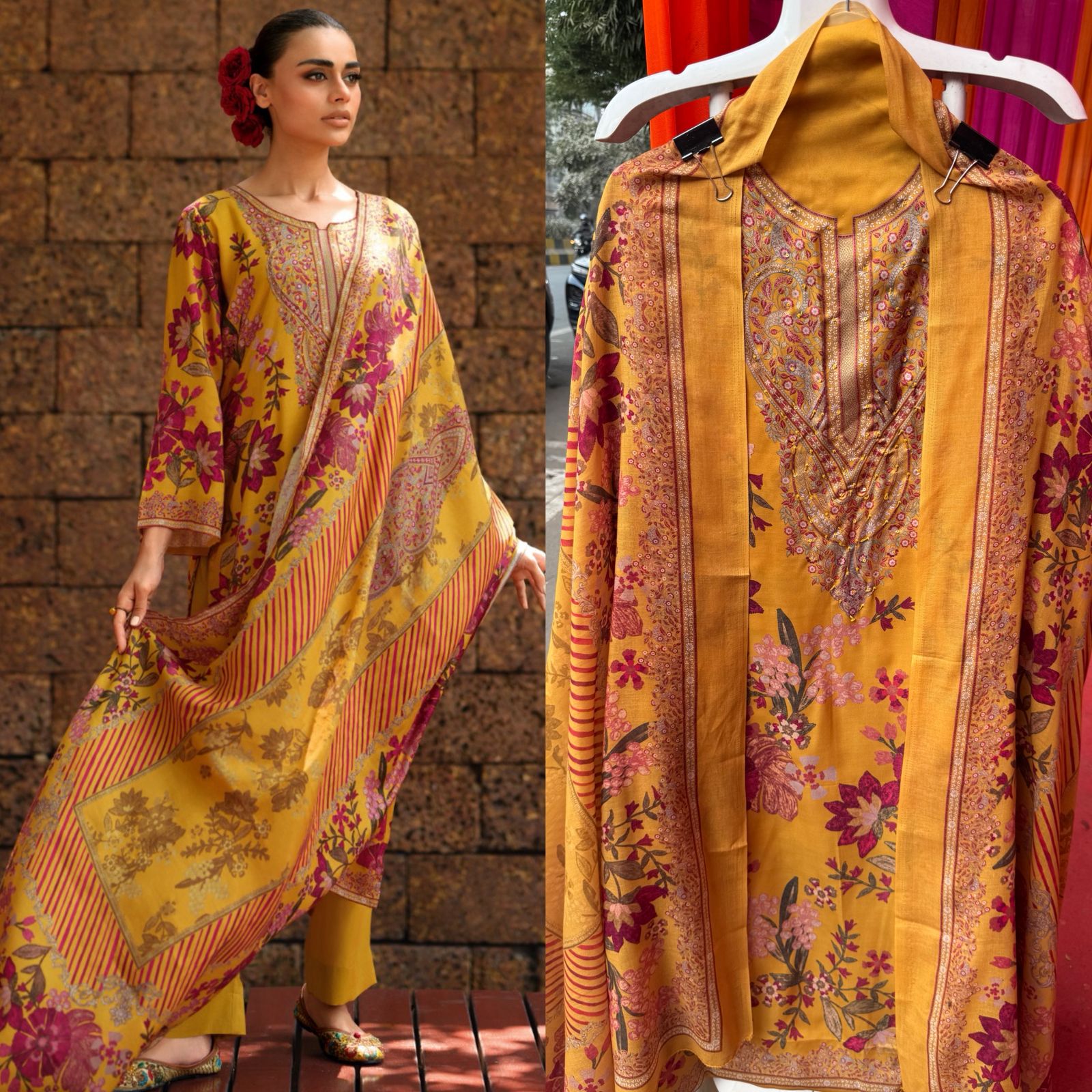 Modal satin digital printed shirt