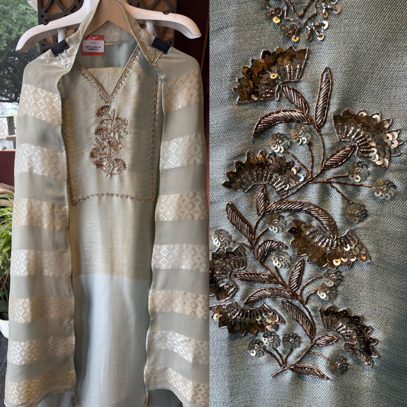 Elegant pastel soft metallic sheen