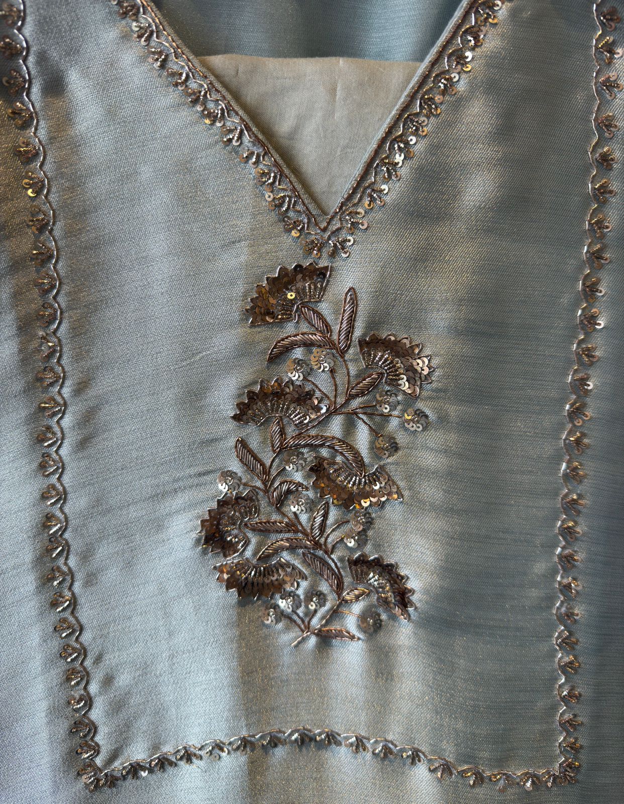 Elegant pastel soft metallic sheen