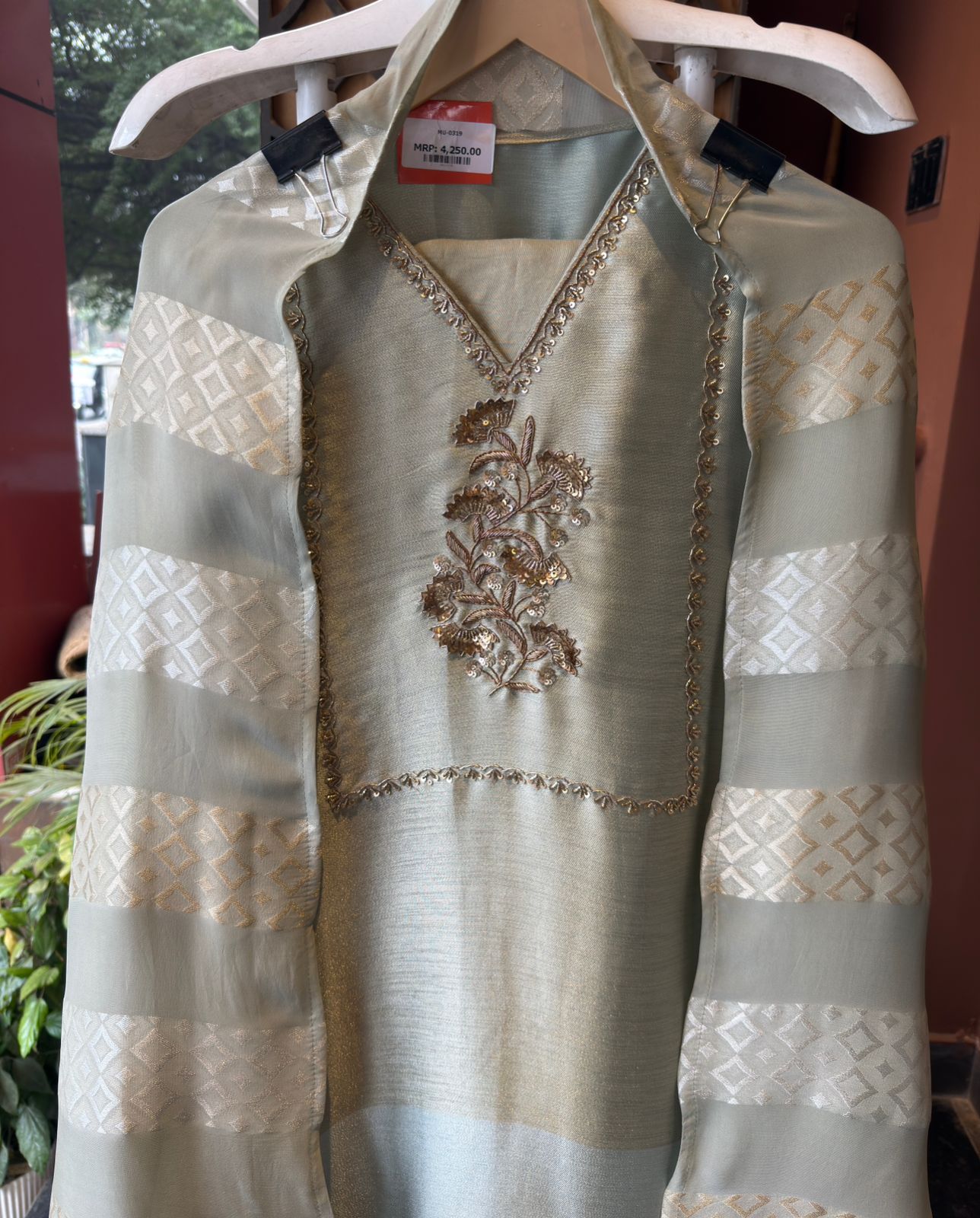Elegant pastel soft metallic sheen