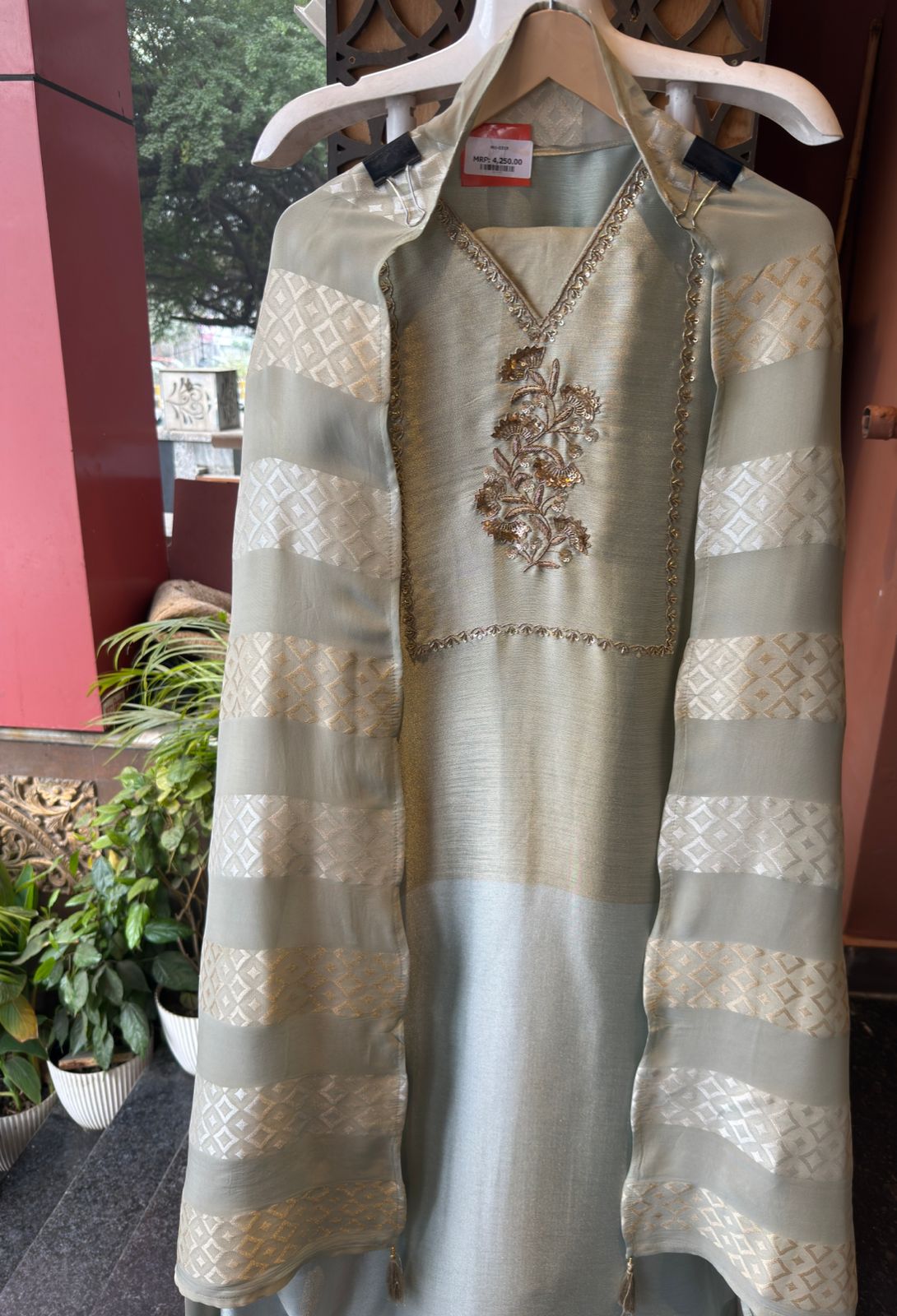 Elegant pastel soft metallic sheen