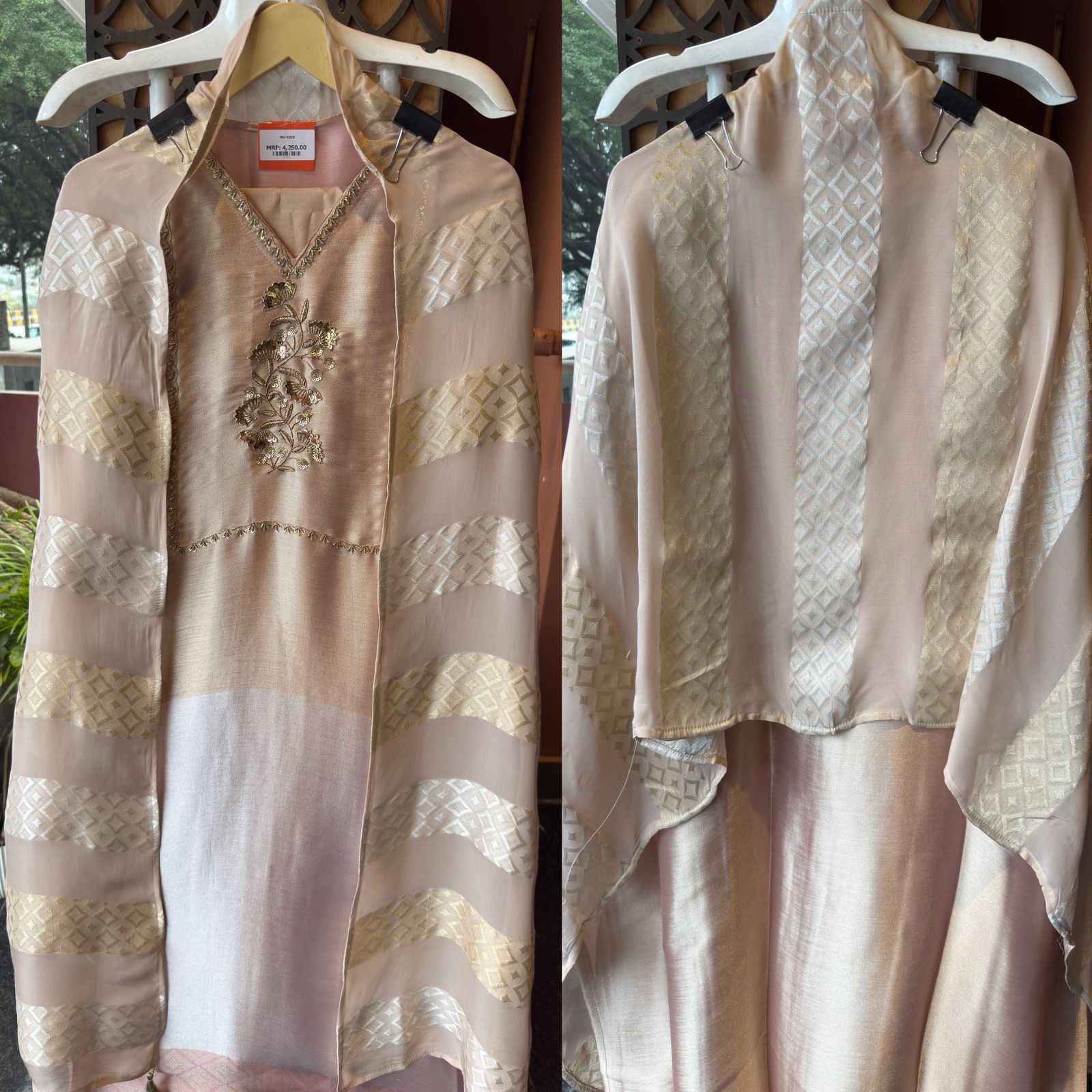Elegant pastel soft metallic sheen