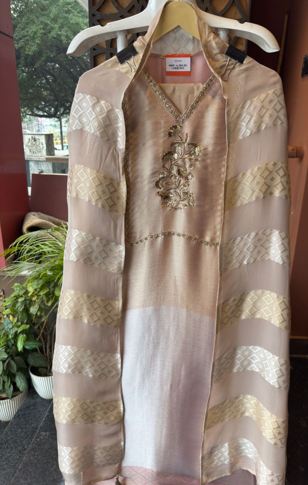 Elegant pastel soft metallic sheen