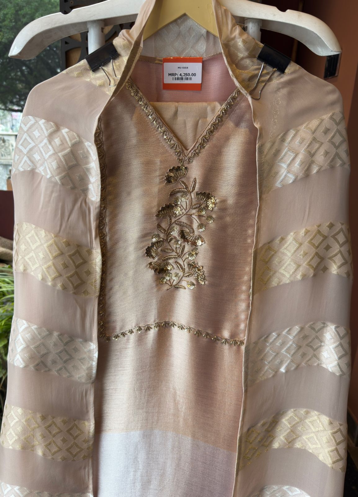Elegant pastel soft metallic sheen