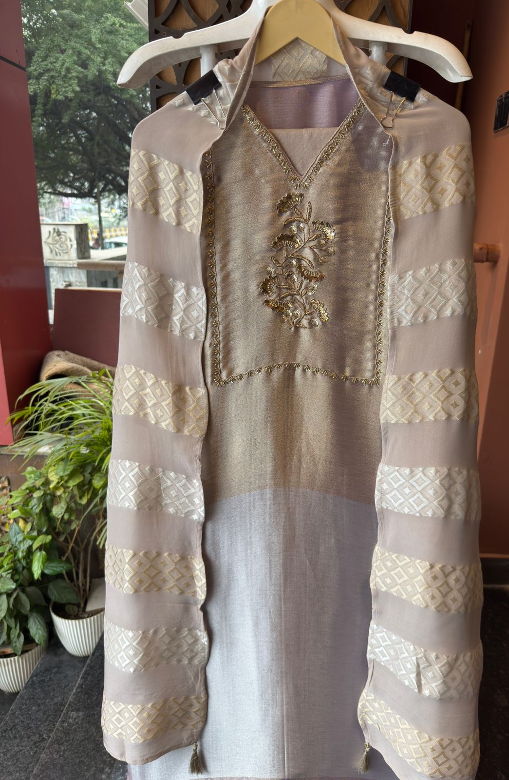Elegant pastel soft metallic sheen