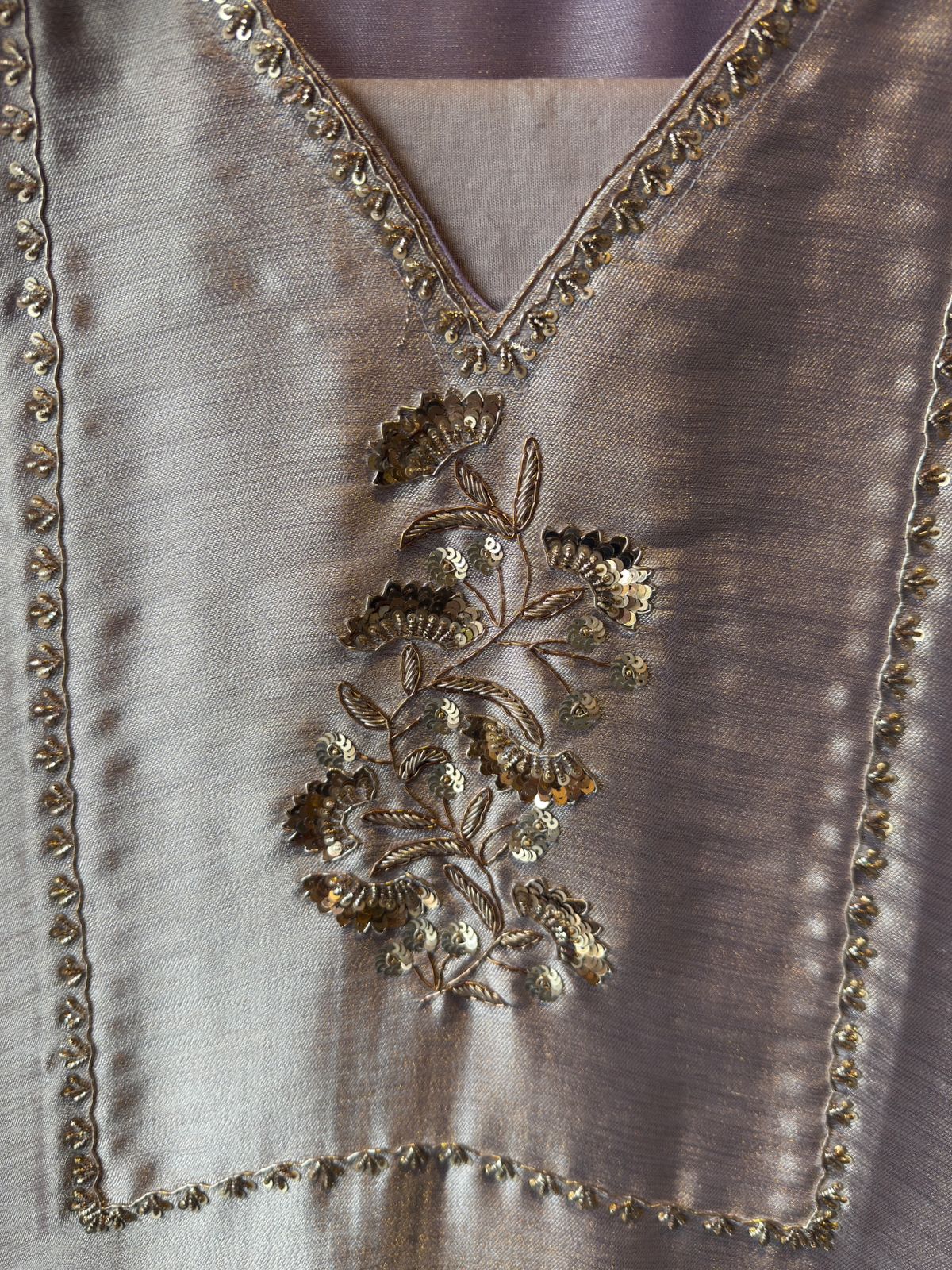 Elegant pastel soft metallic sheen