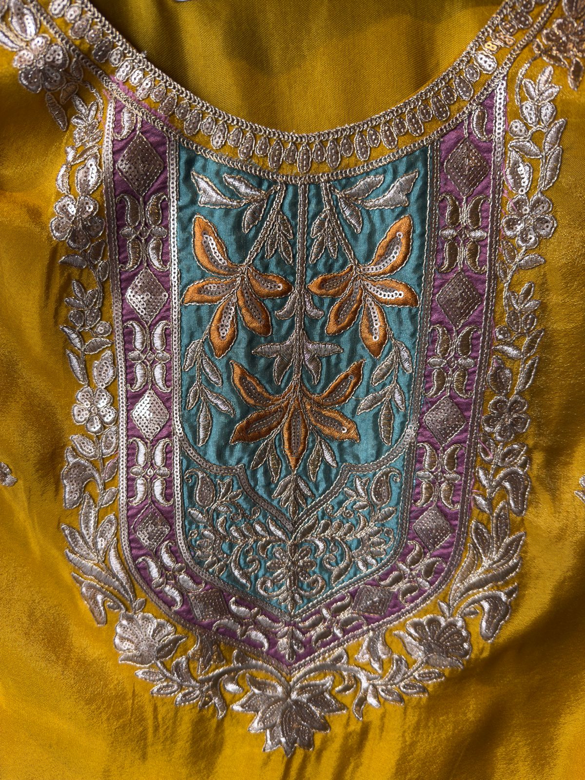 Traditional embroidered kurta set