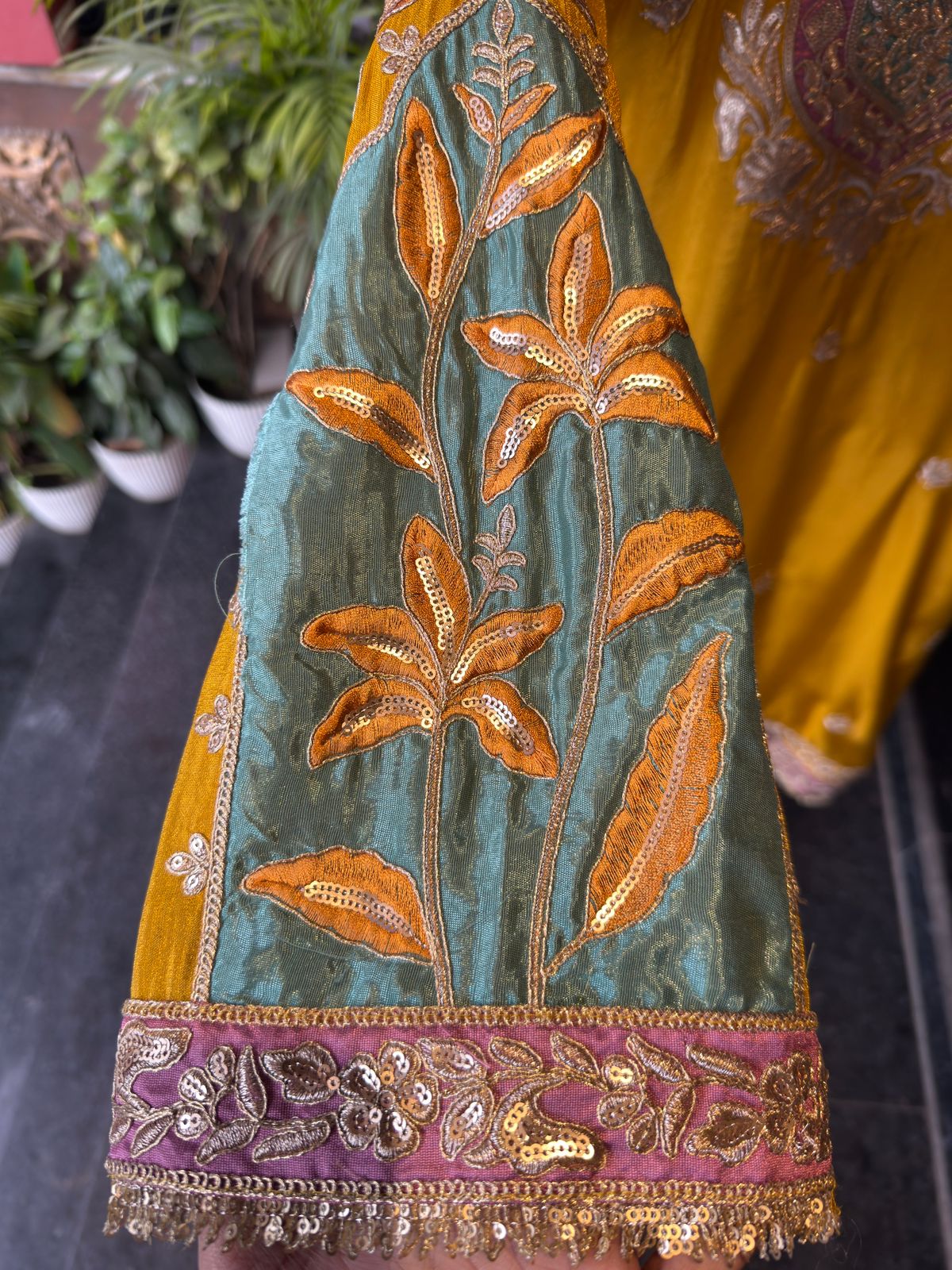 Traditional embroidered kurta set