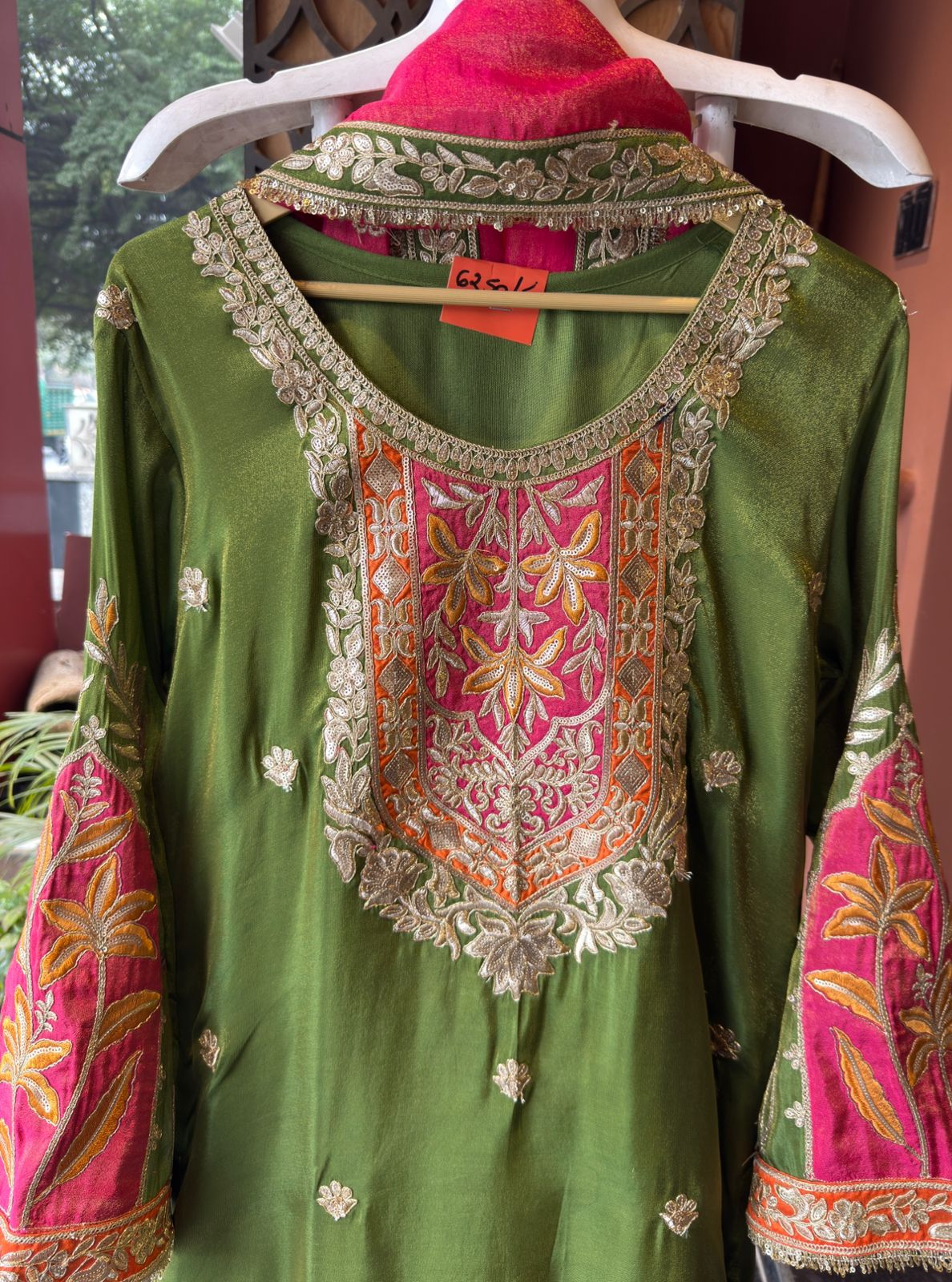 Traditional embroidered kurta set