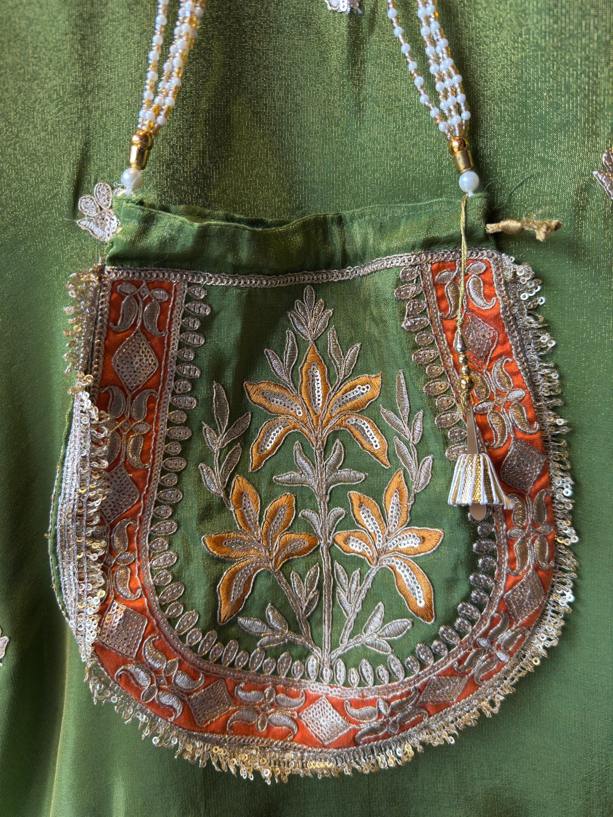 Traditional embroidered kurta set